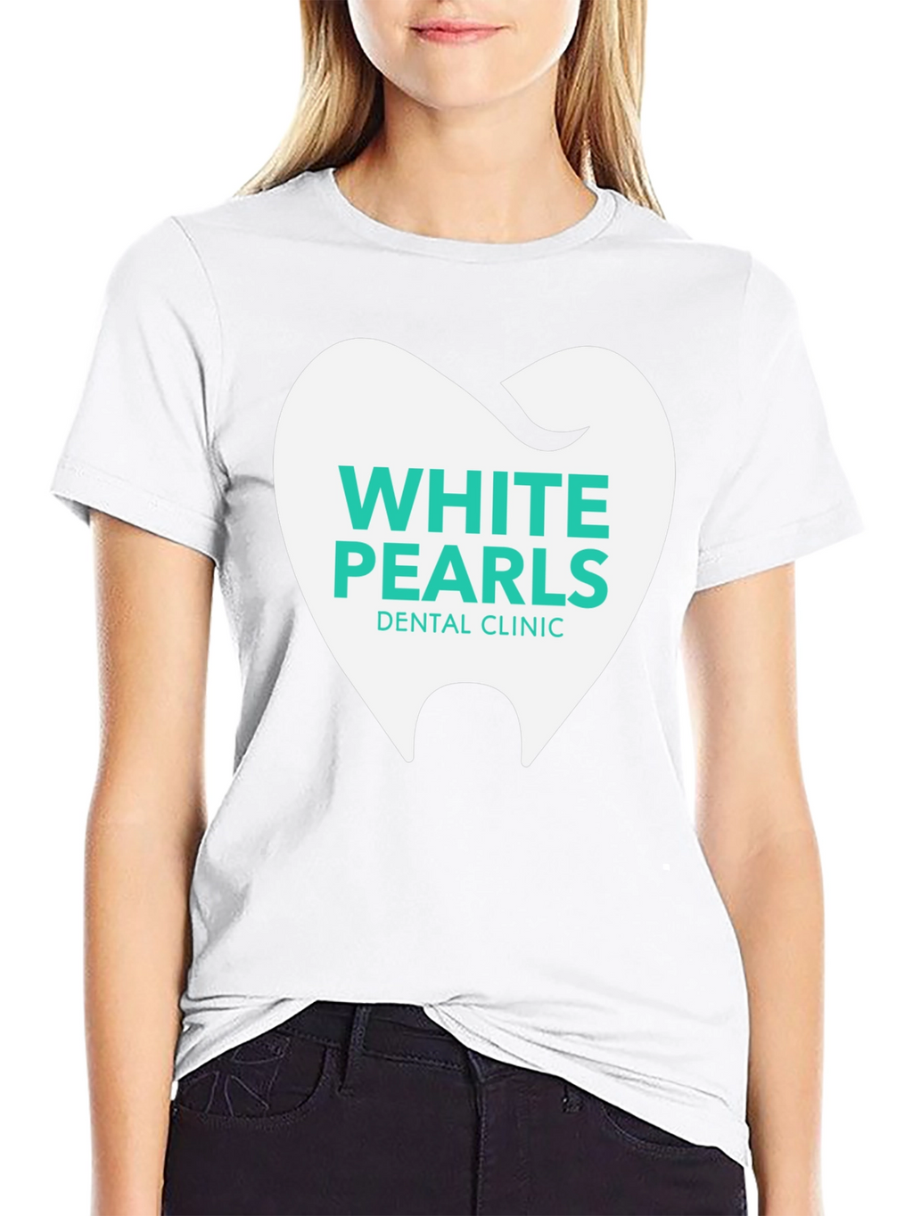 White Pearls Dental Clinic T-Shirt - Black