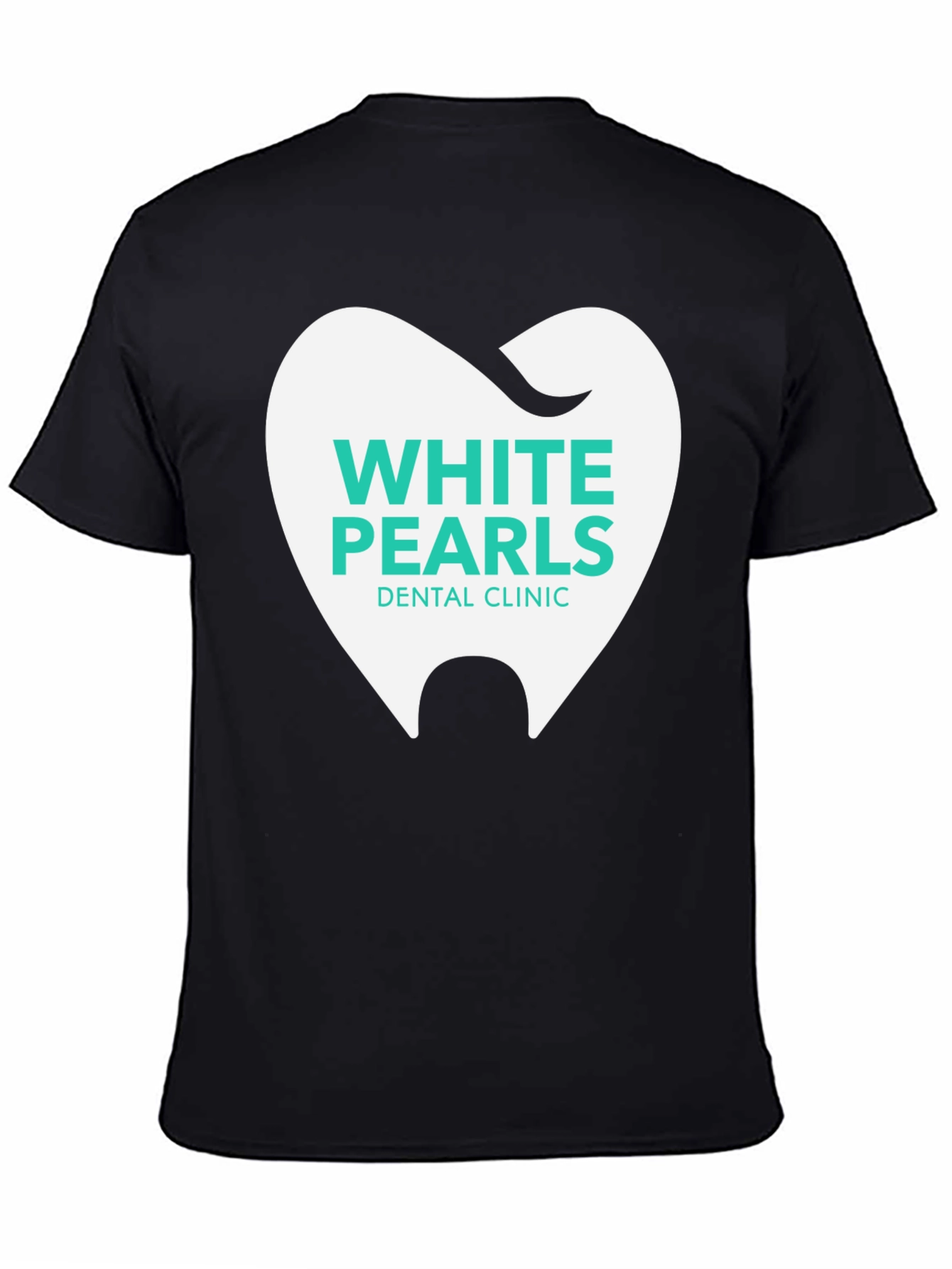White Pearls Dental Clinic T-Shirt - Black