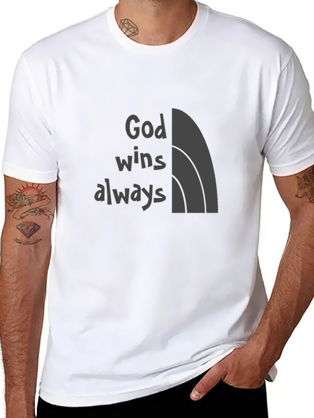 God Wins Always T-Shirt - Faith-Based Apparel