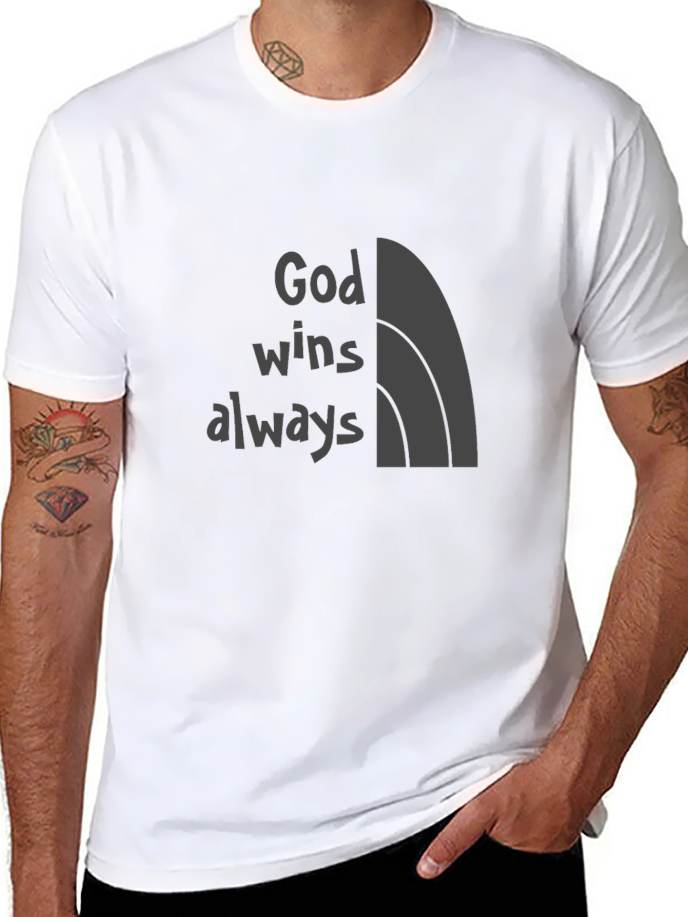 God Wins Always T-Shirt - Faith-Based Apparel