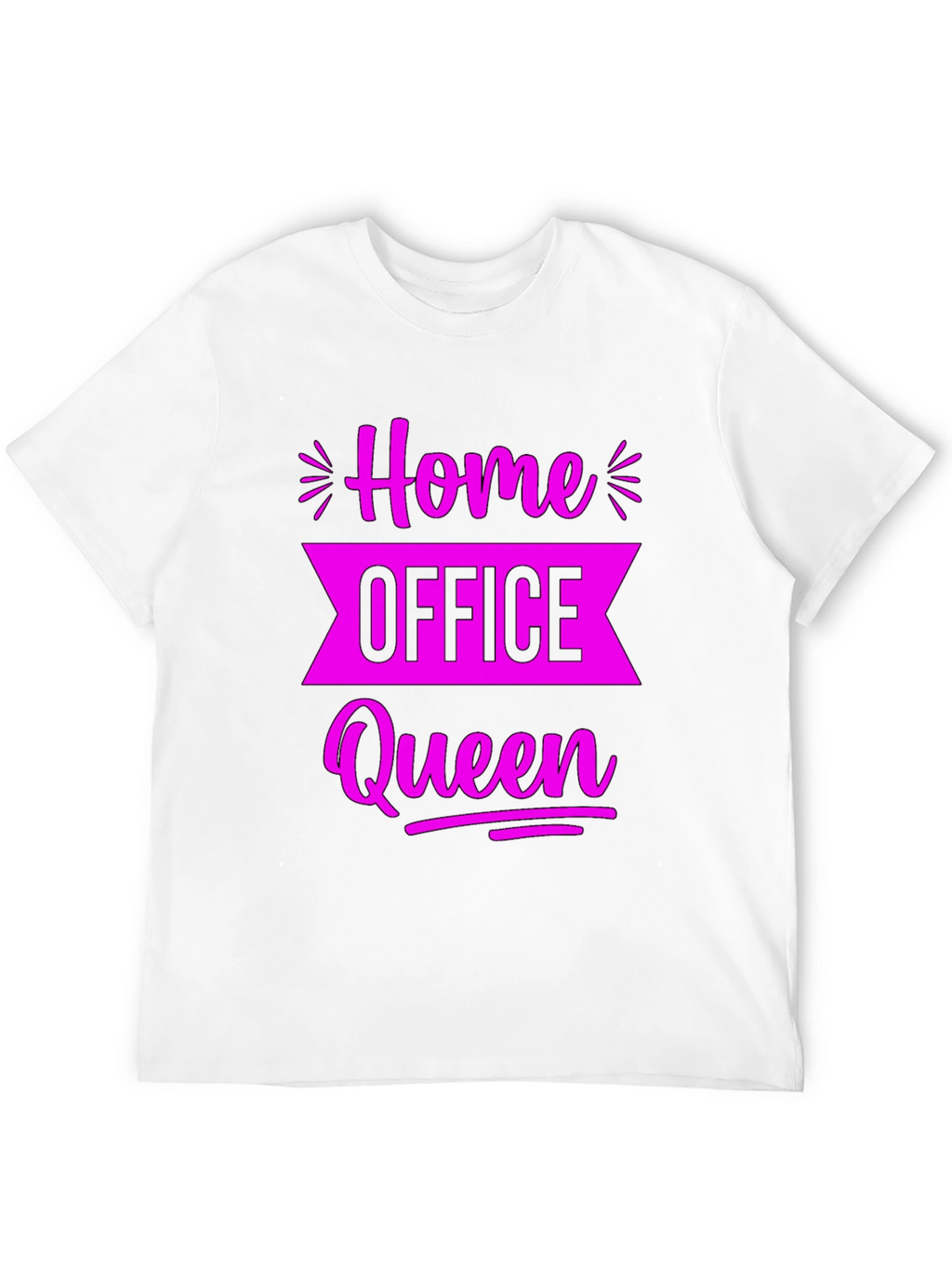 Home Office Queen Black Graphic Tee