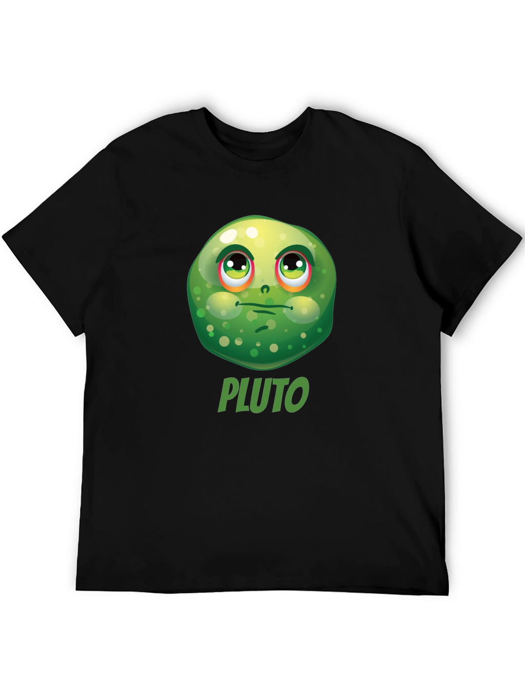 Pluto Funny Face Black T-Shirt