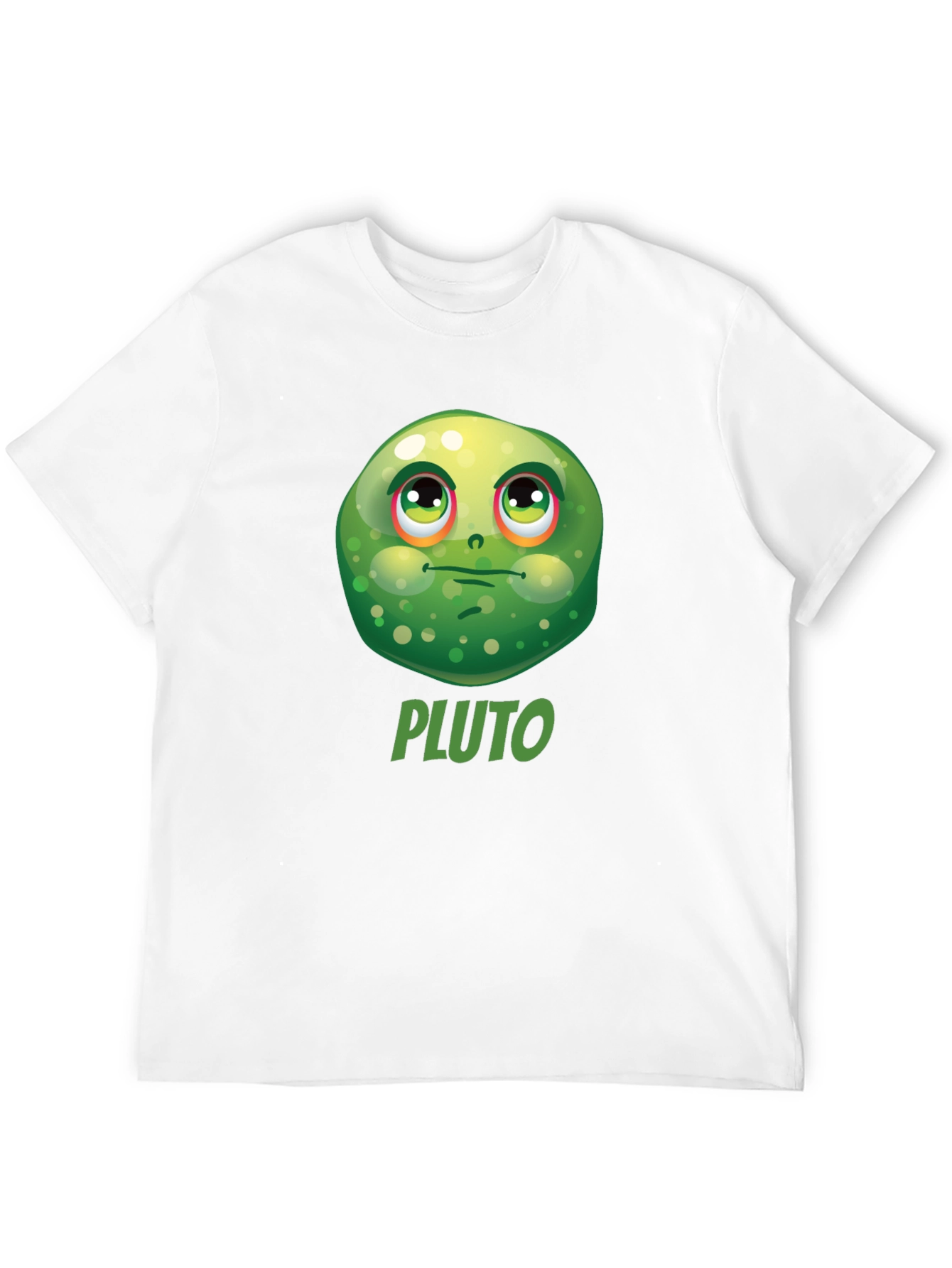 Pluto Funny Face Black T-Shirt