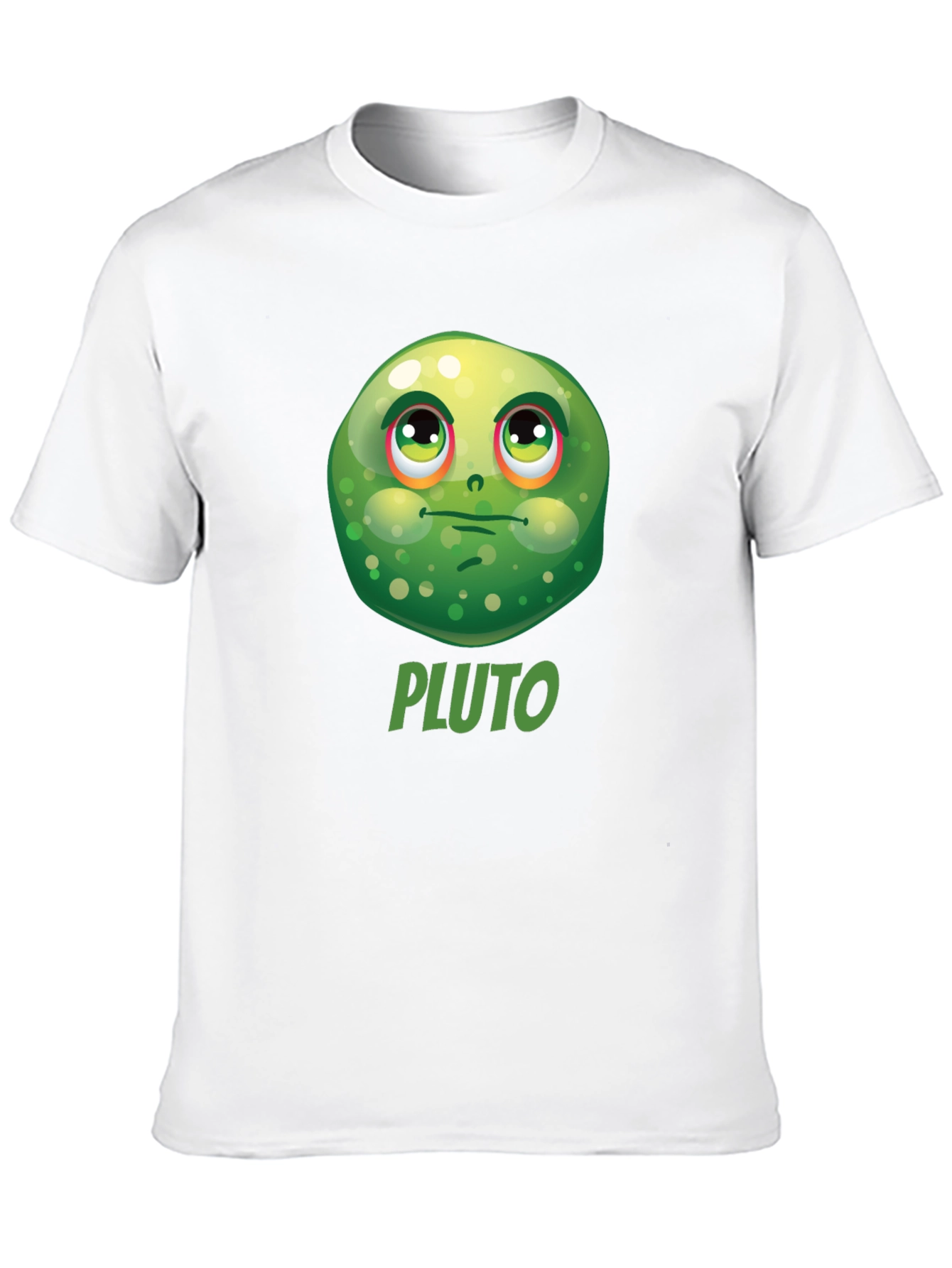 Pluto Funny Face Black T-Shirt