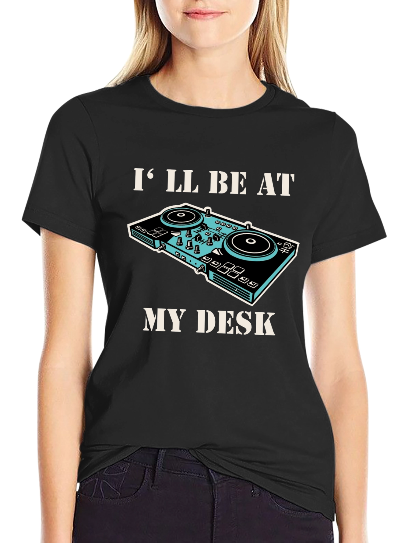 DJ Desk T-Shirt - Ill be at my Desk Graphic Tee