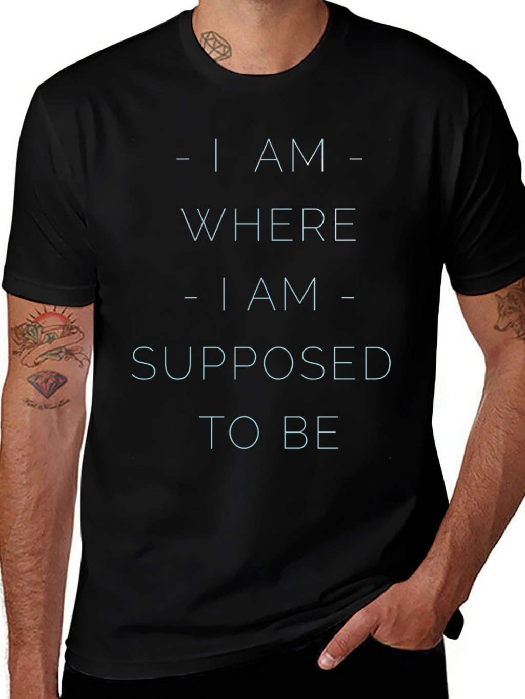 Inspirational Statement Black T-Shirt