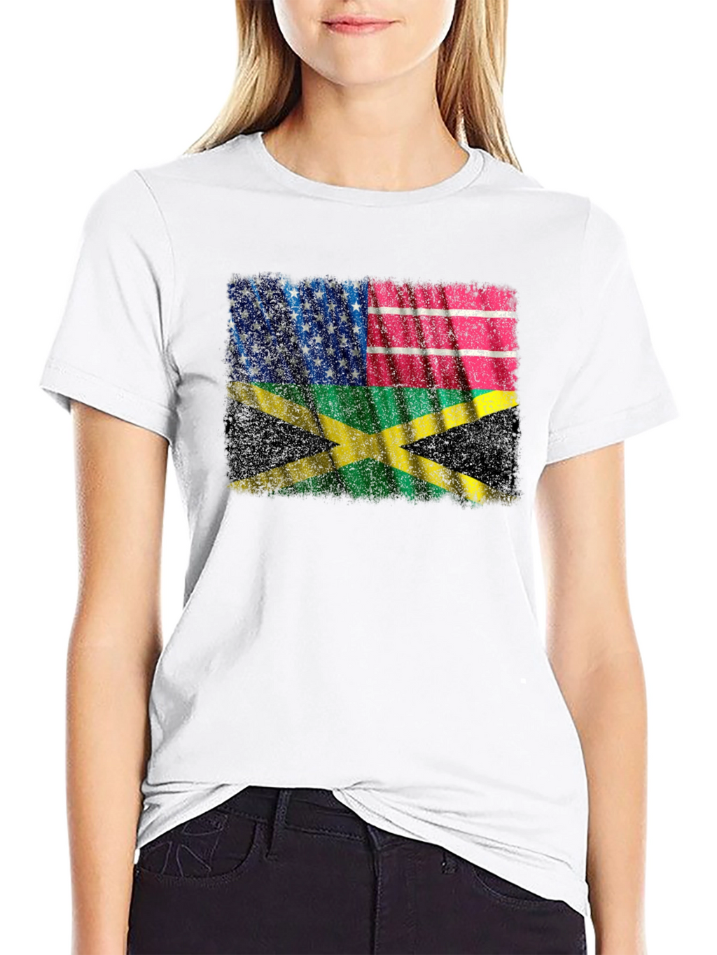 Jamaica USA Flag Graphic T-Shirt