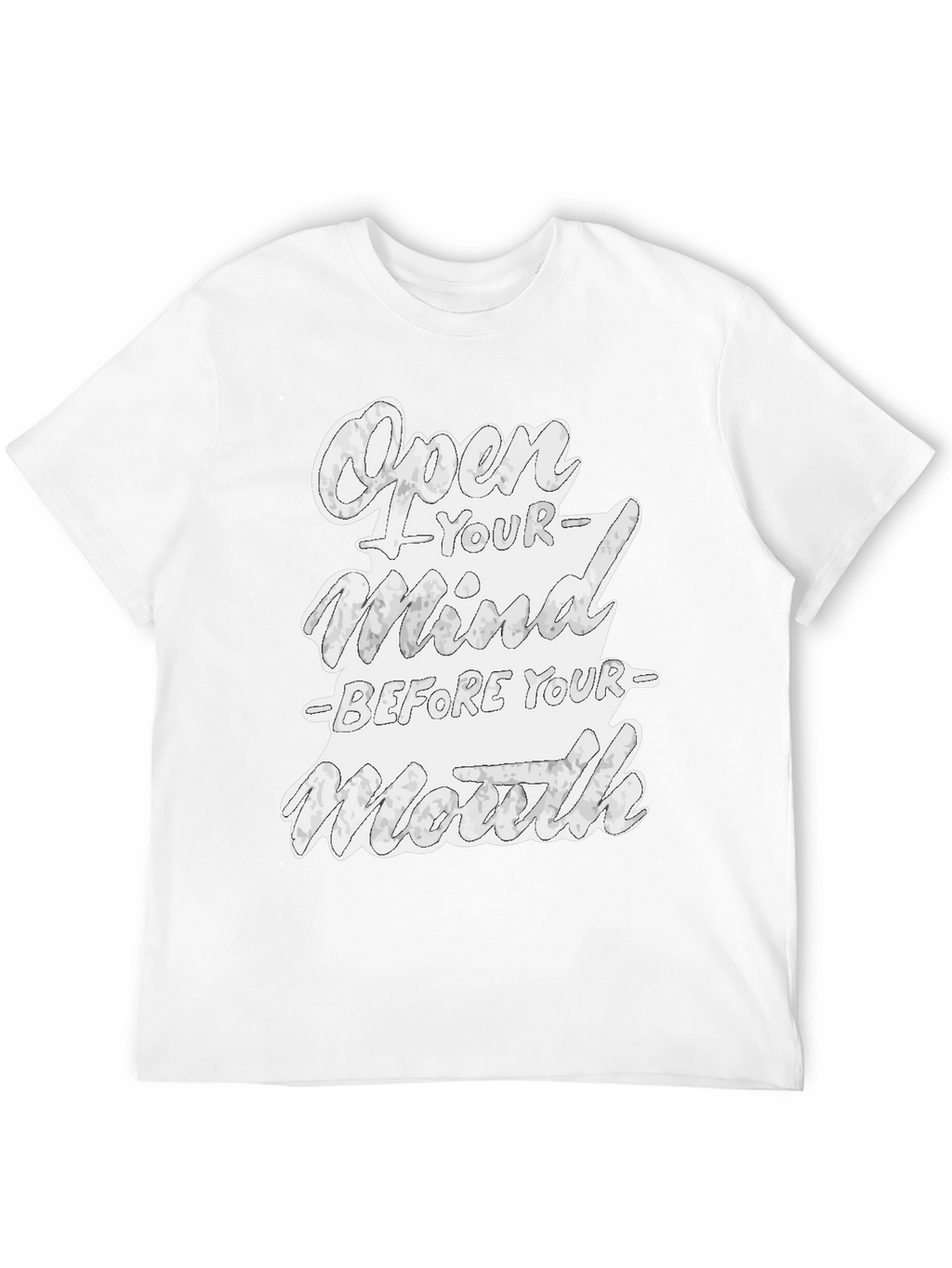 Open Your Mind Graphic Tee - Black Cotton T-Shirt