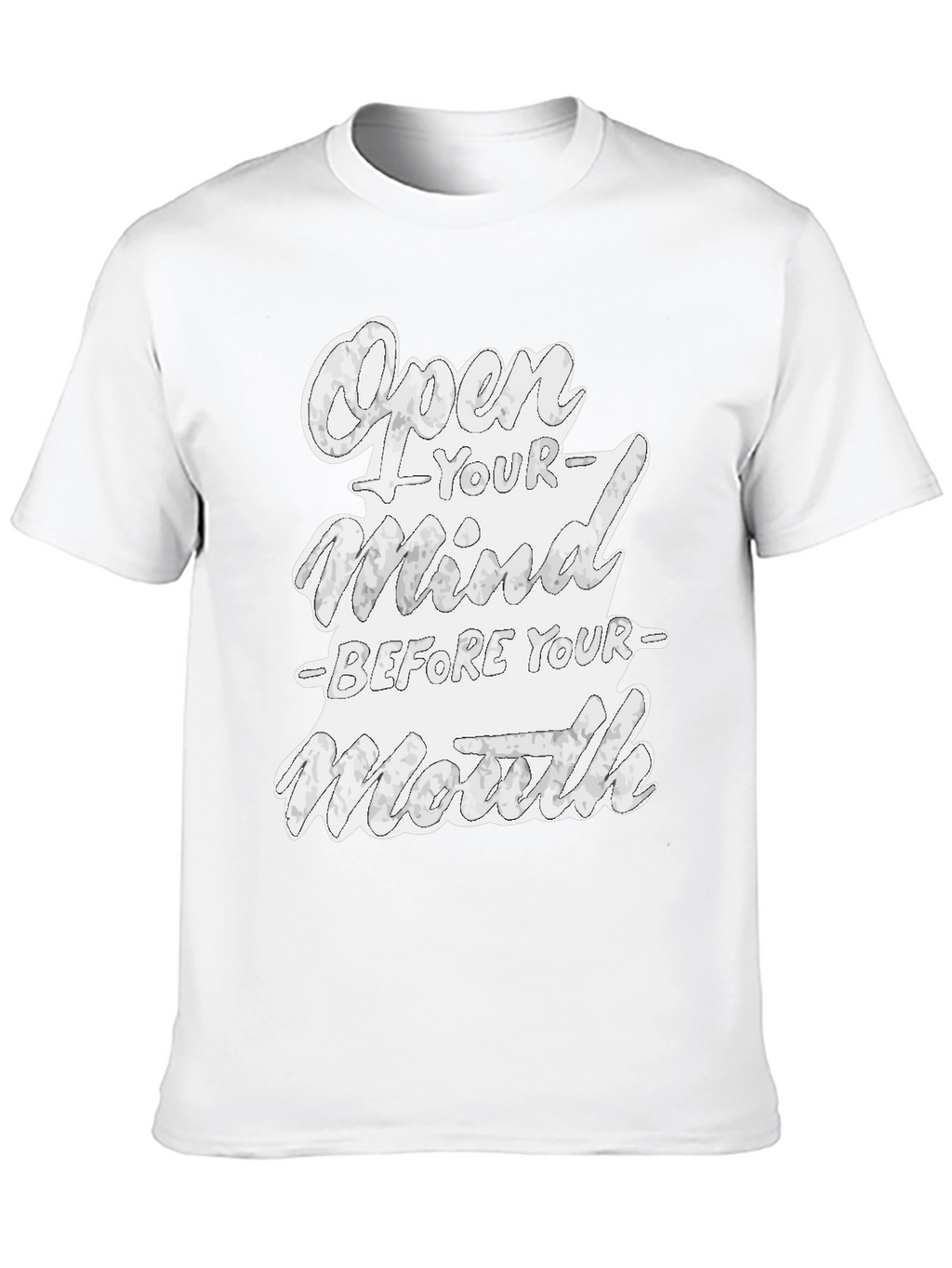 Open Your Mind Graphic Tee - Black Cotton T-Shirt