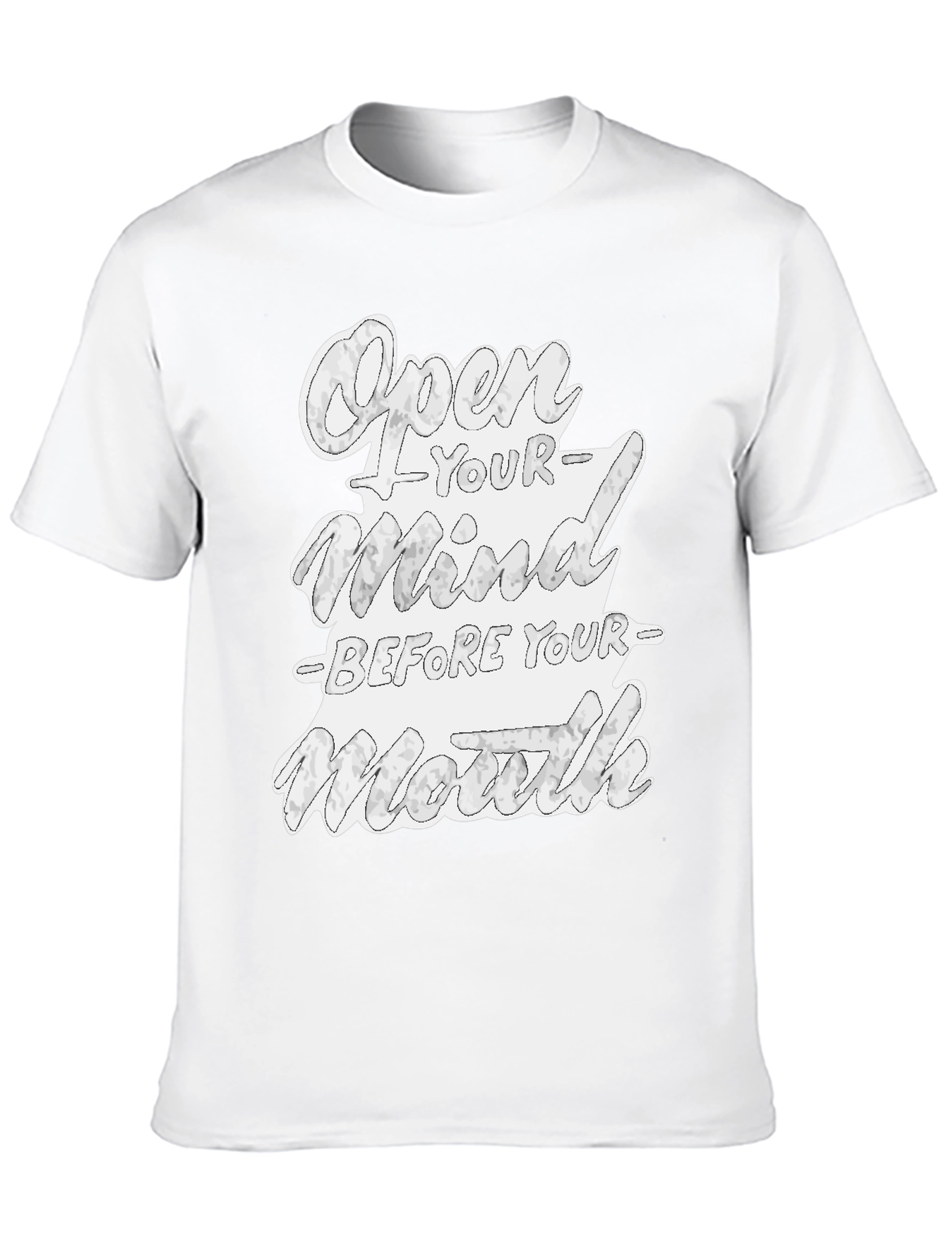 Open Your Mind Graphic Tee - Black Cotton T-Shirt