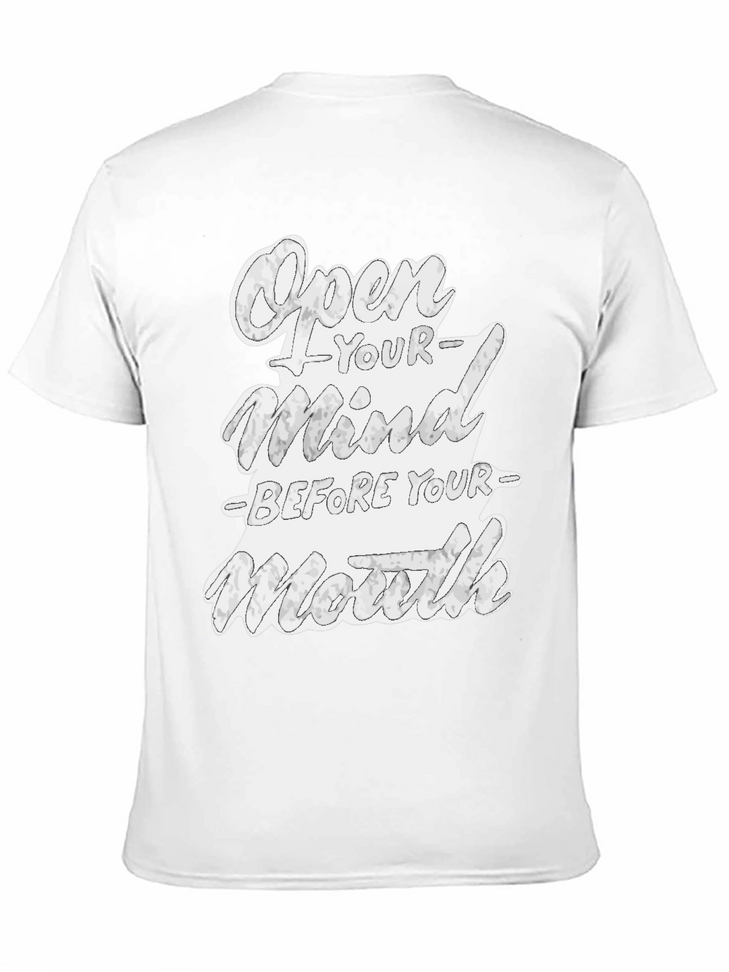 Open Your Mind Graphic Tee - Black Cotton T-Shirt