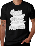 Open Your Mind Graphic Tee - Black Cotton T-Shirt