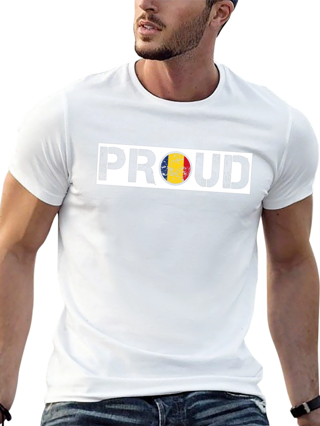 Proud Romania Flag Graphic T-Shirt