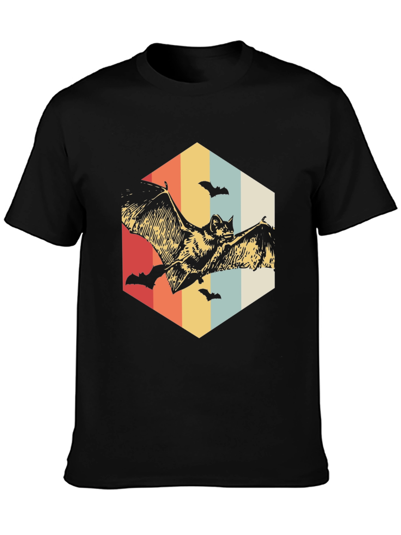 Retro Bat Graphic Tee - Halloween Vibes