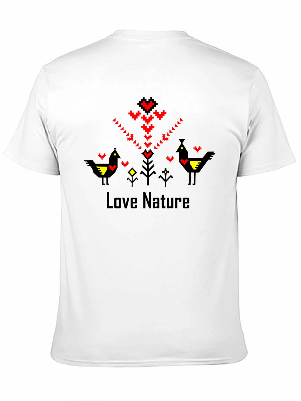 Love Nature Graphic Tee - Black Crew Neck
