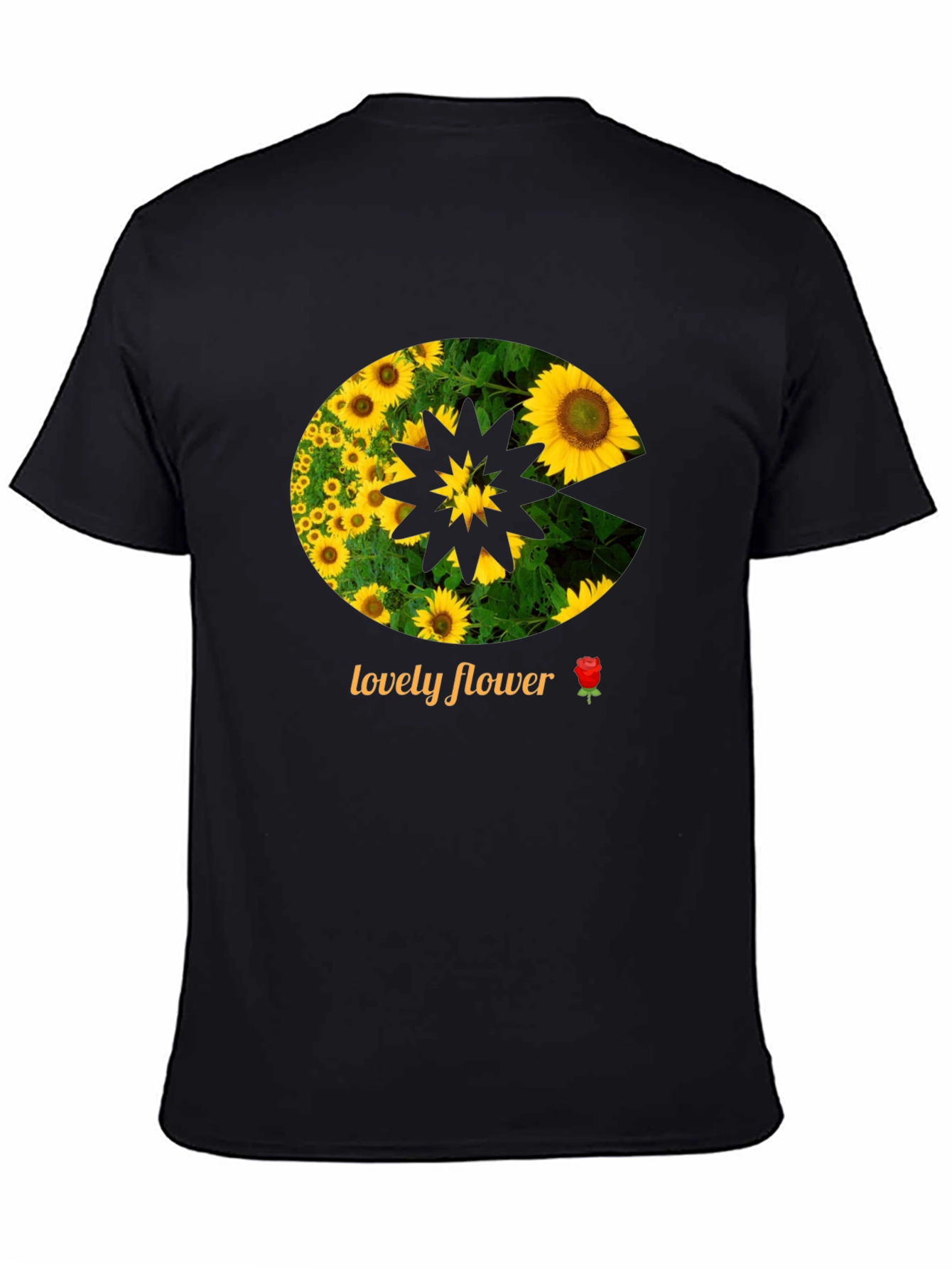 Sunflower Pac-Man Graphic Tee - Black
