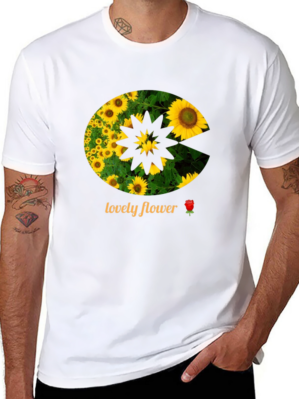 Sunflower Pac-Man Graphic Tee - Black
