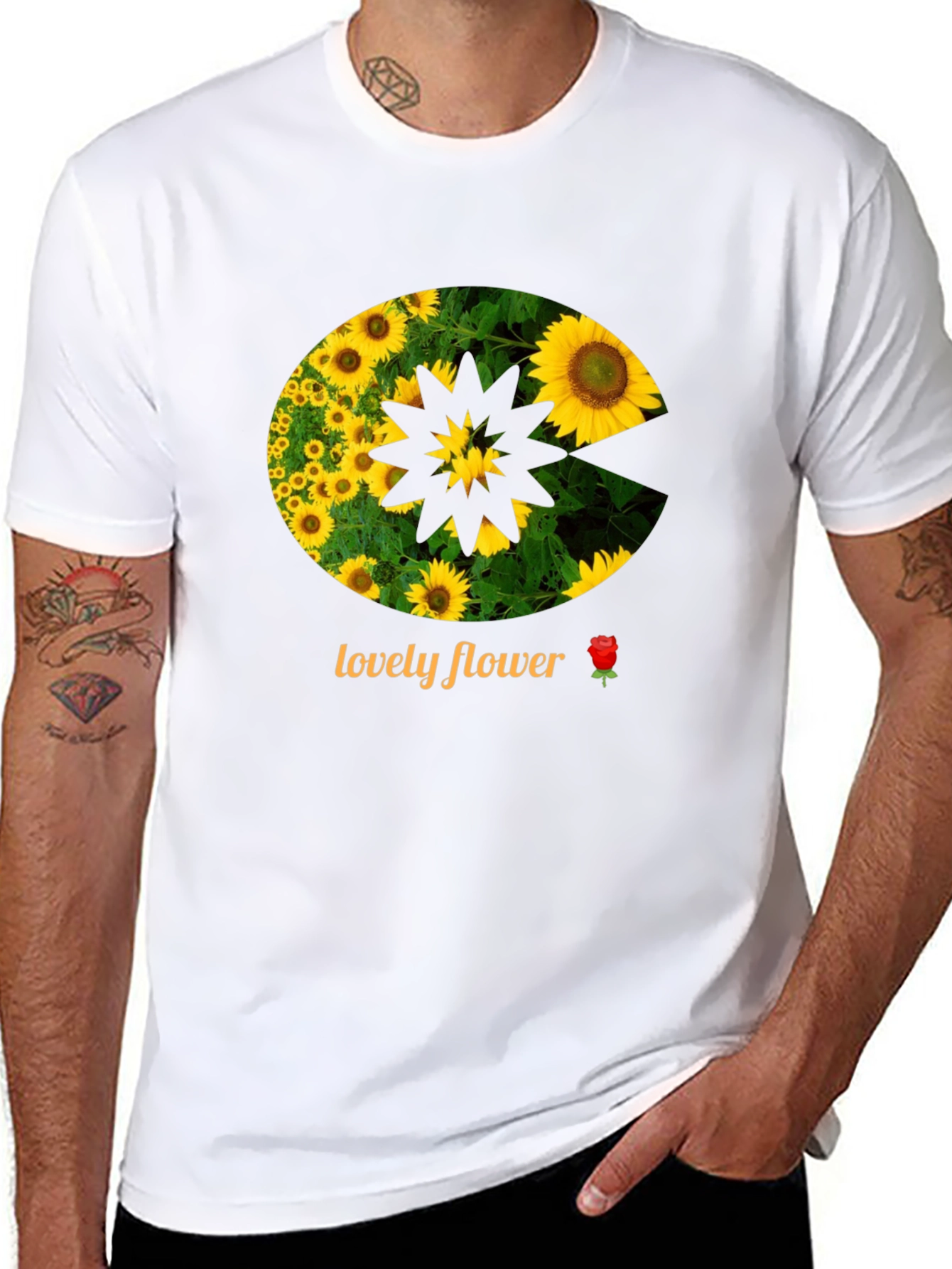 Sunflower Pac-Man Graphic Tee - Black