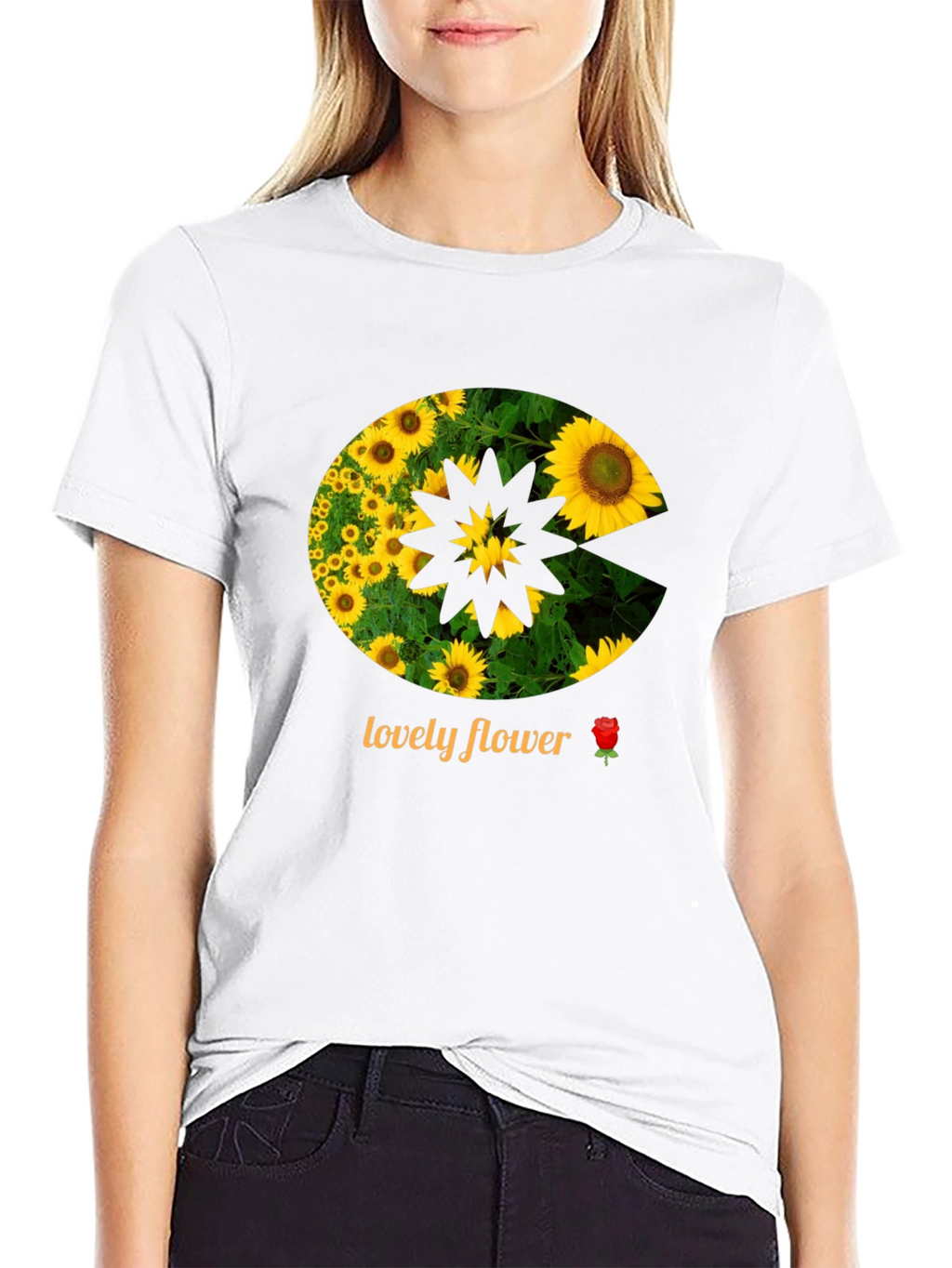 Sunflower Pac-Man Graphic Tee - Black