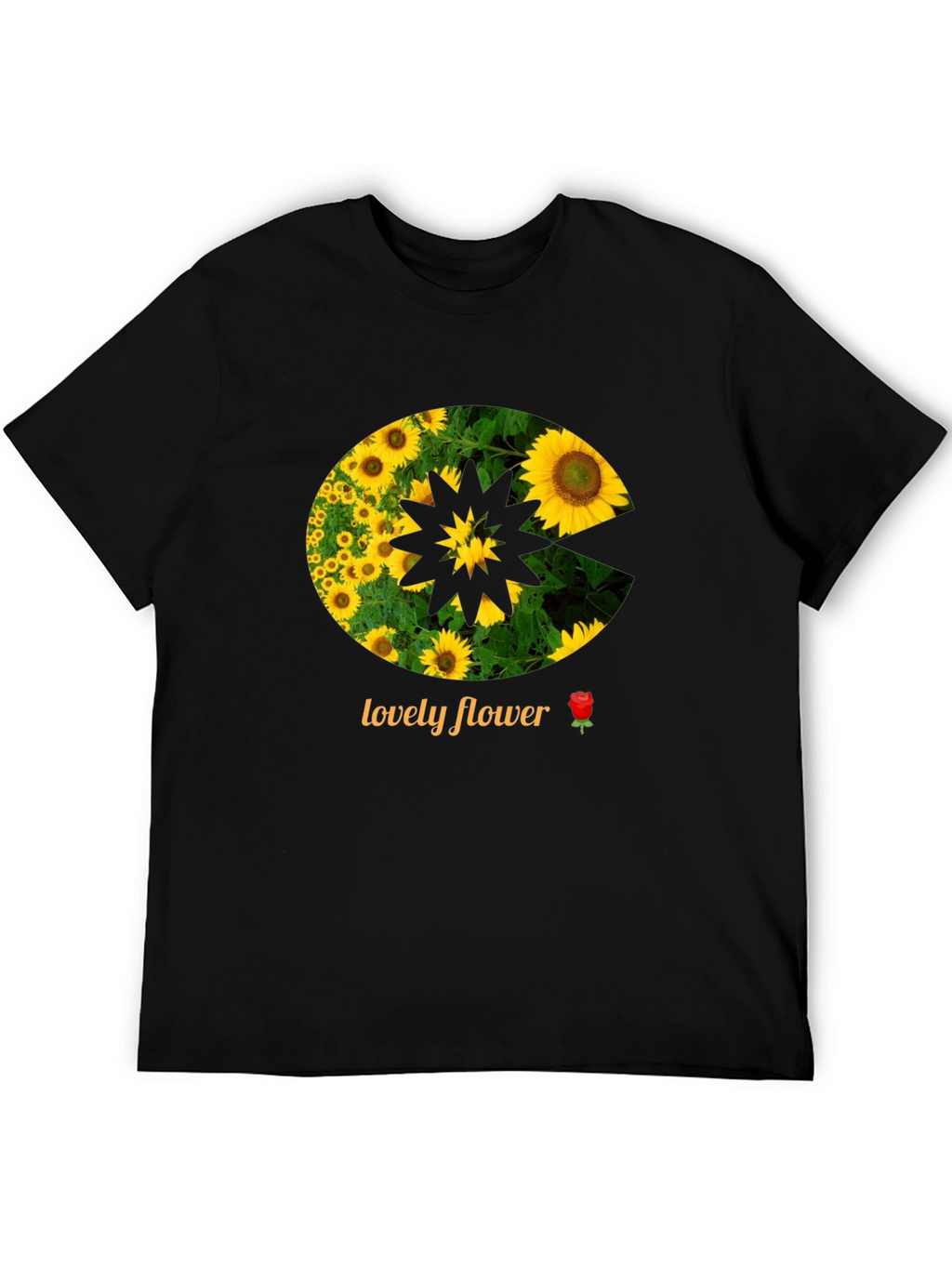 Sunflower Pac-Man Graphic Tee - Black