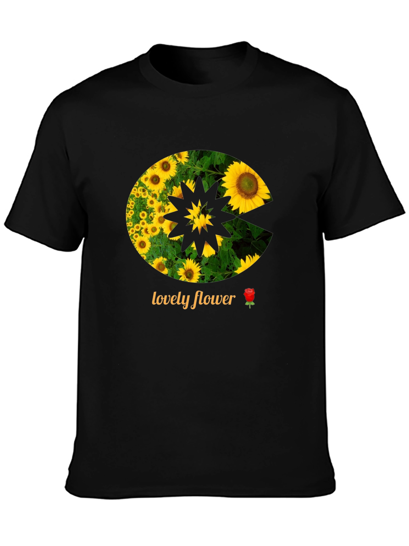 Sunflower Pac-Man Graphic Tee - Black
