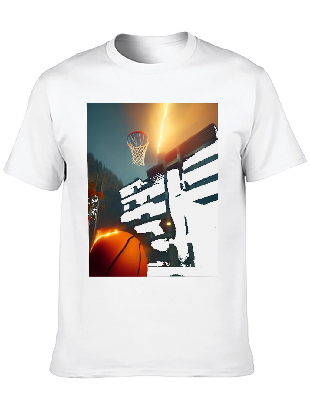 Basketball Lightning T-Shirt - Graphic Tee