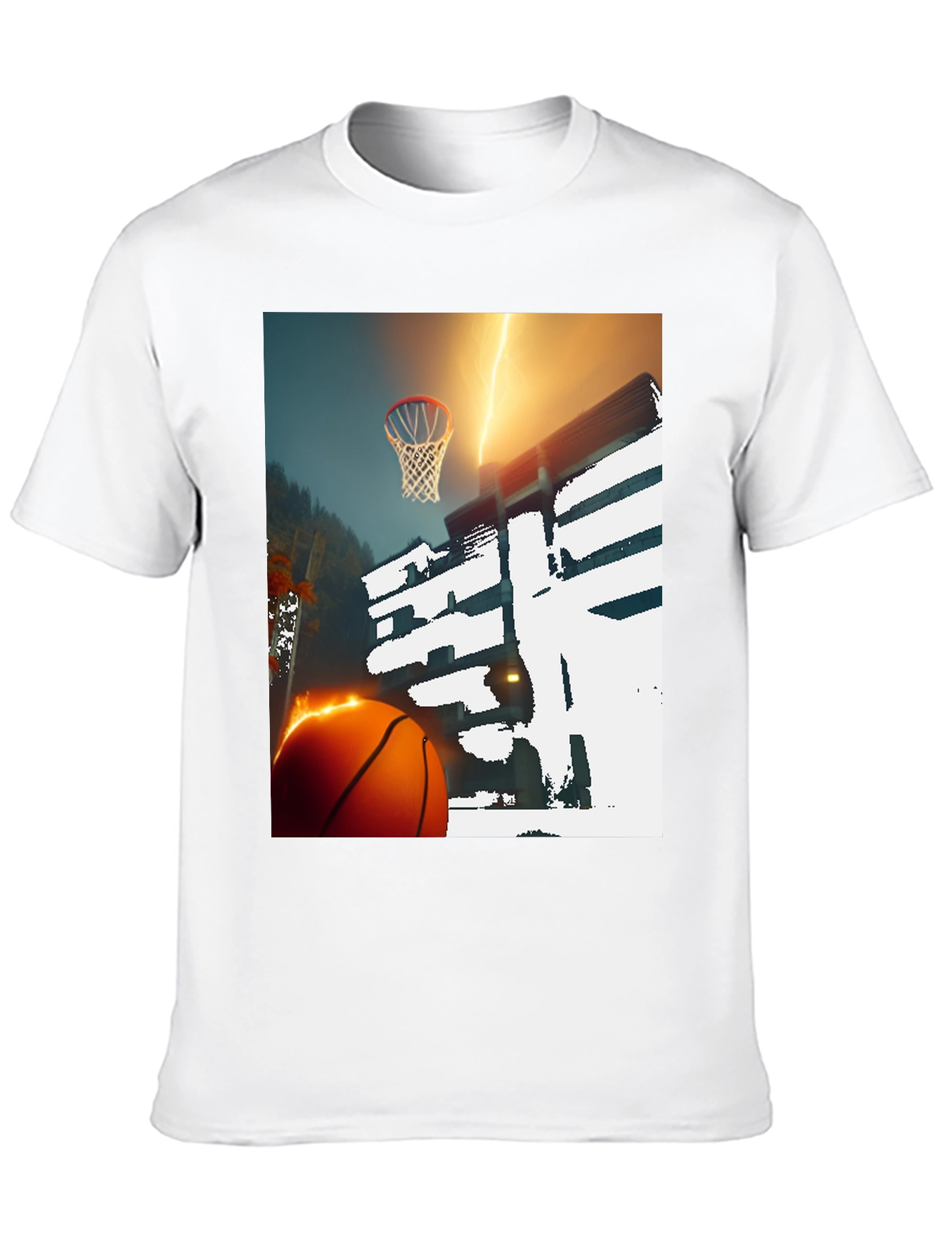 Basketball Lightning T-Shirt - Graphic Tee