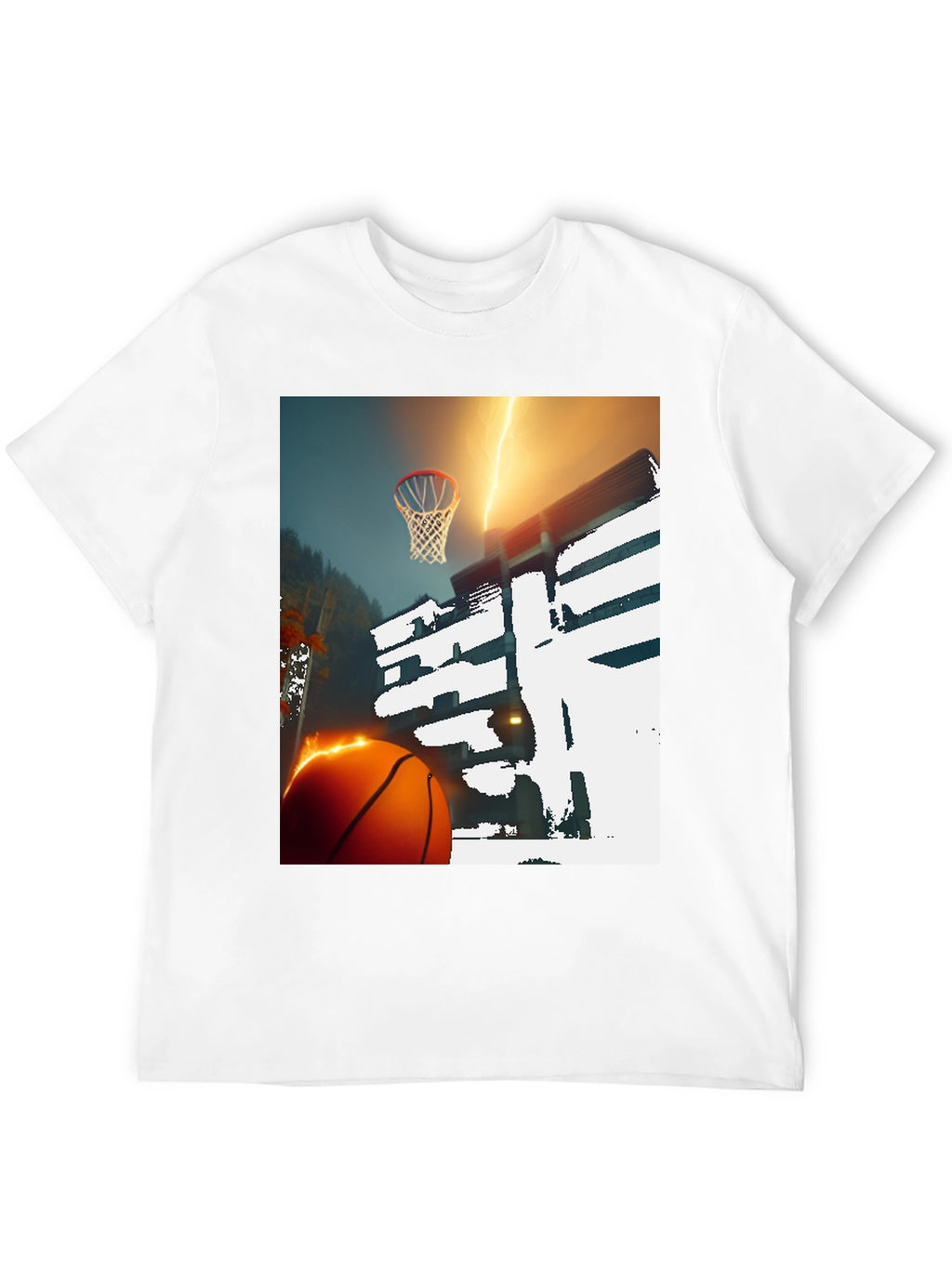 Basketball Lightning T-Shirt - Graphic Tee