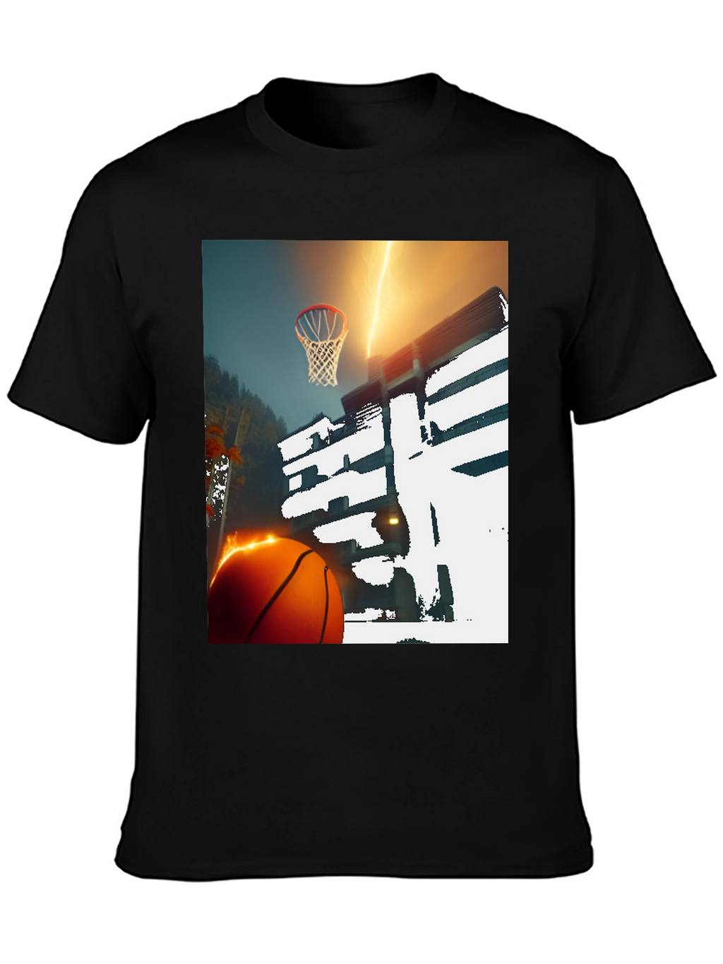 Basketball Lightning T-Shirt - Graphic Tee