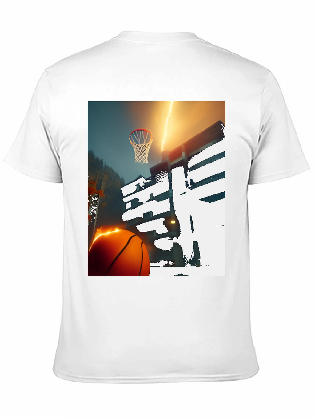 Basketball Lightning T-Shirt - Graphic Tee