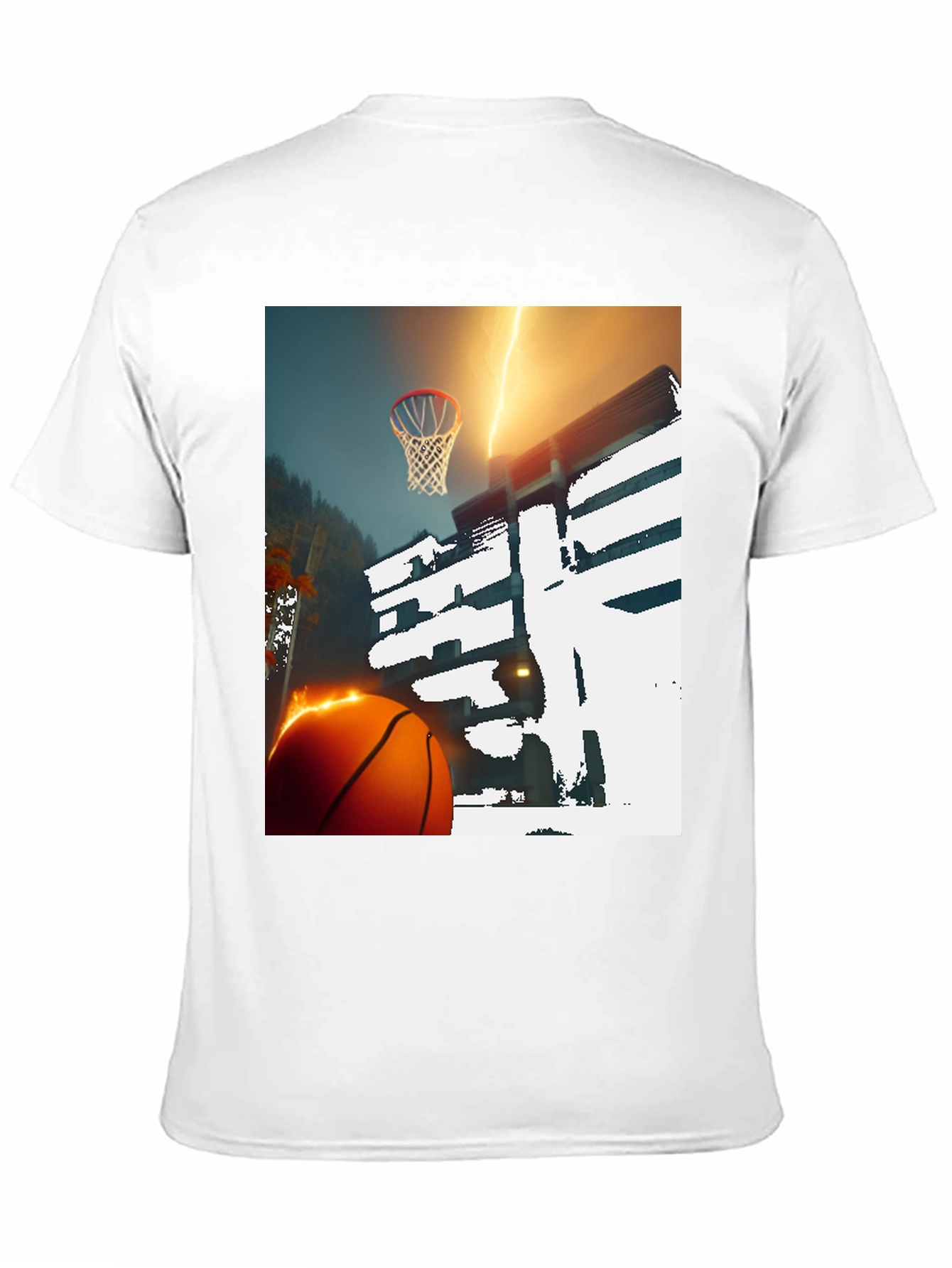 Basketball Lightning T-Shirt - Graphic Tee