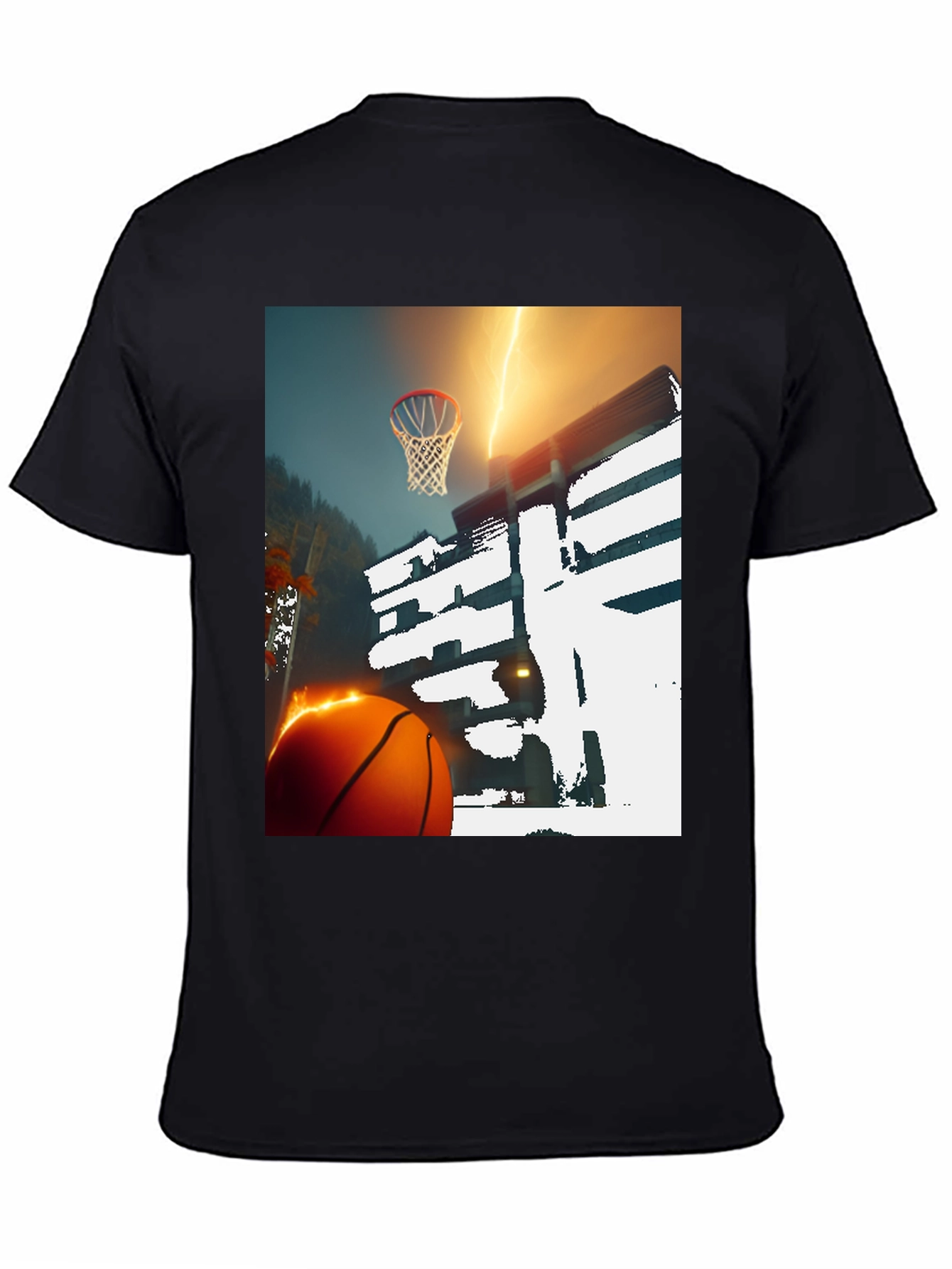 Basketball Lightning T-Shirt - Graphic Tee