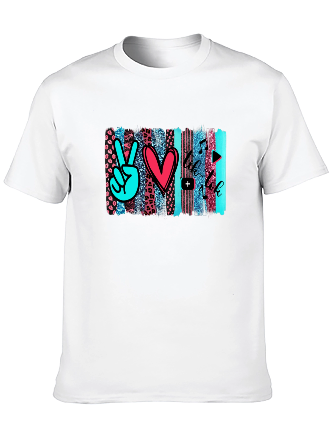 Peace Love Music Trendy Graphic Tee
