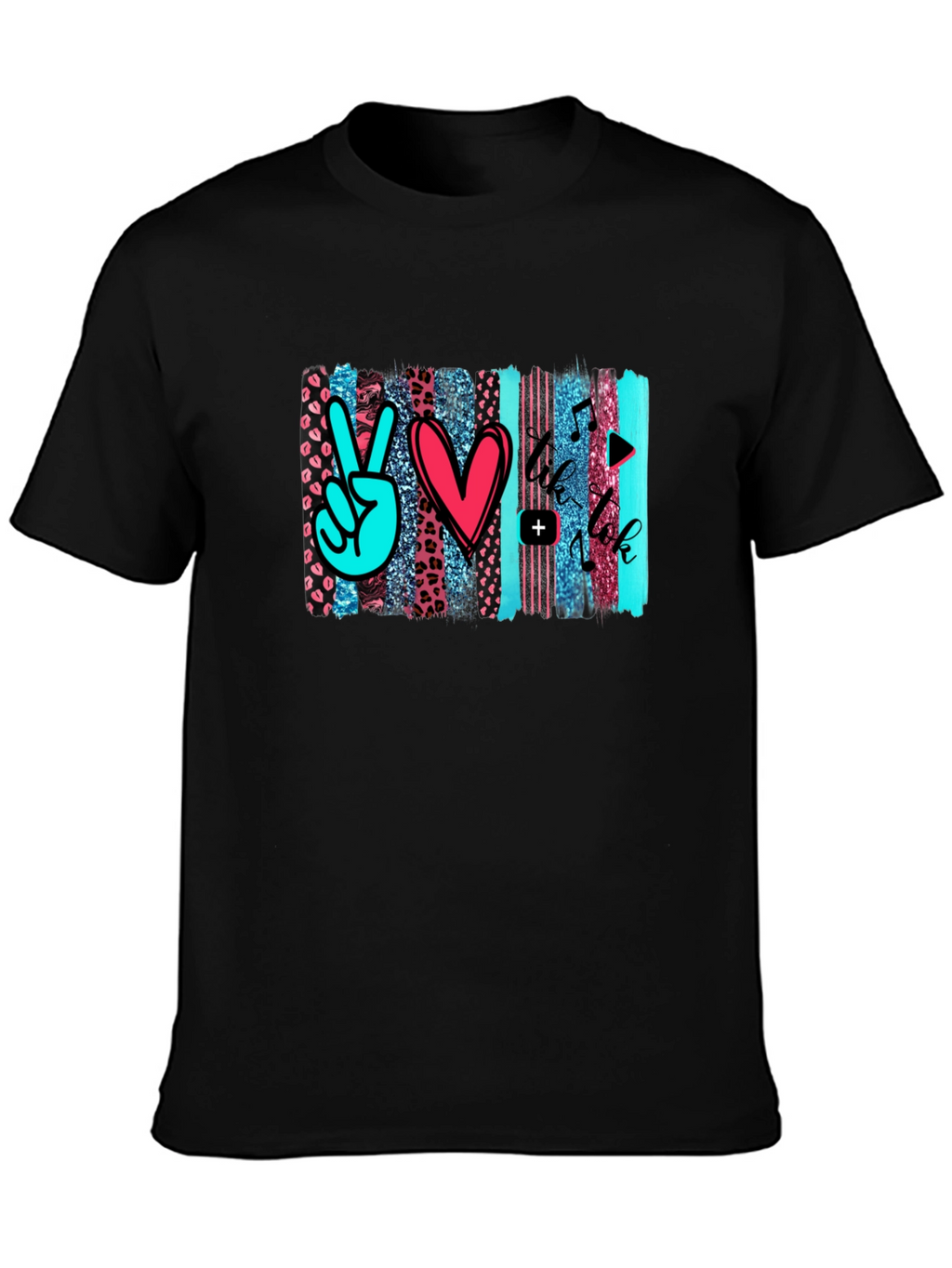 Peace Love Music Trendy Graphic Tee