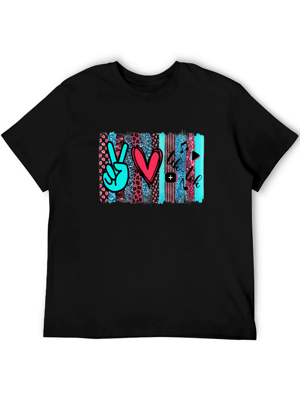 Peace Love Music Trendy Graphic Tee