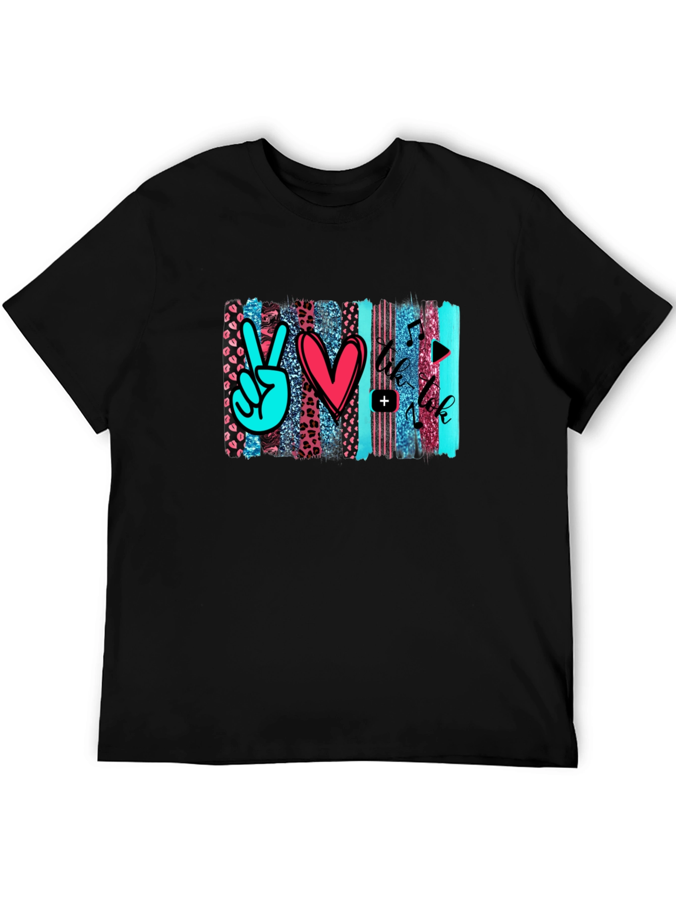 Peace Love Music Trendy Graphic Tee