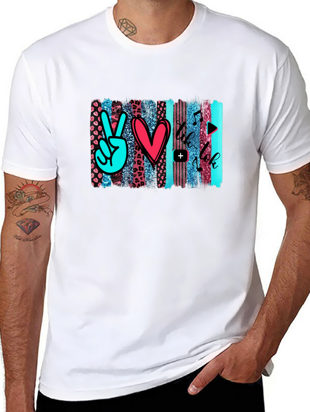 Peace Love Music Trendy Graphic Tee