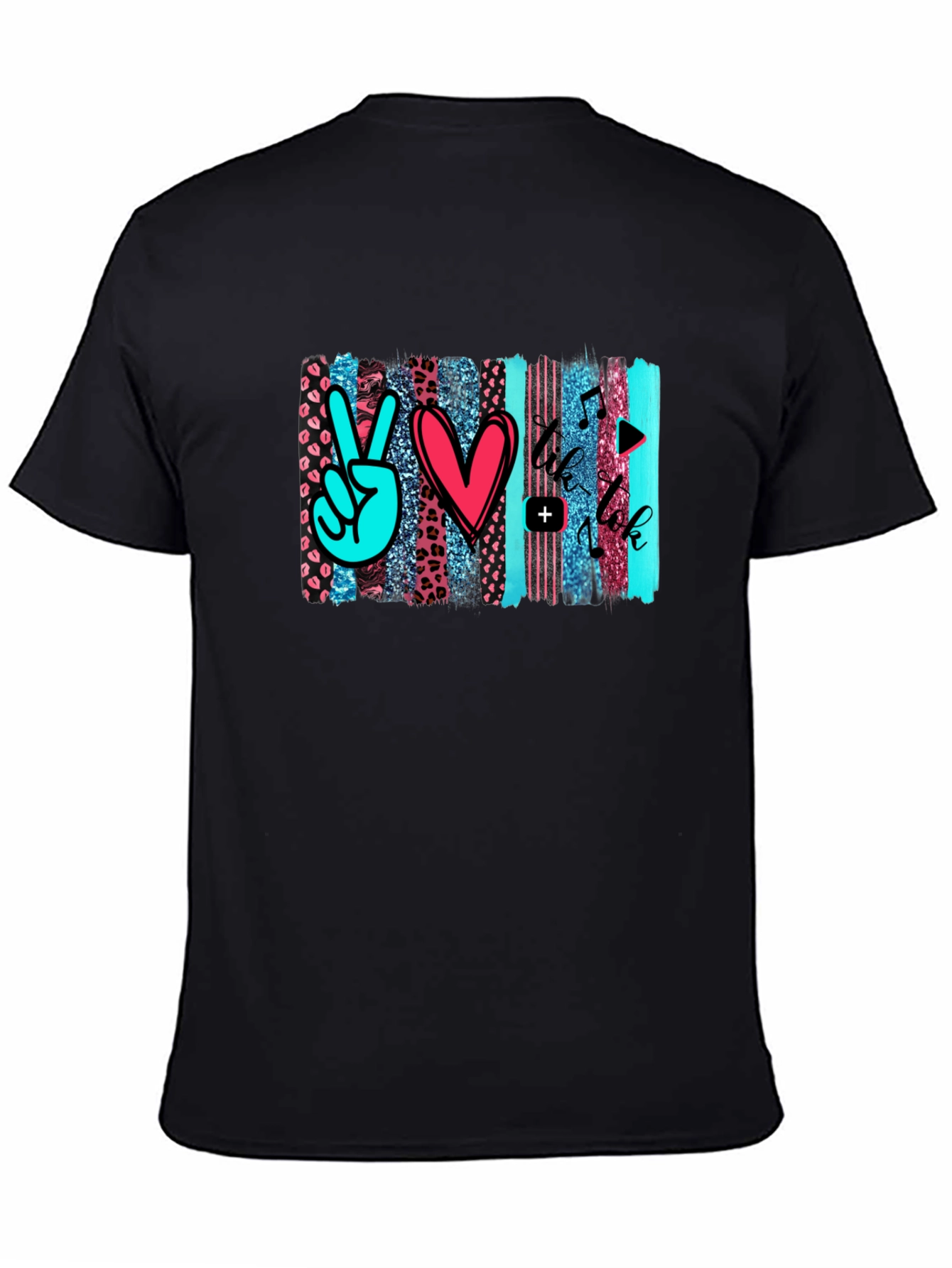 Peace Love Music Trendy Graphic Tee