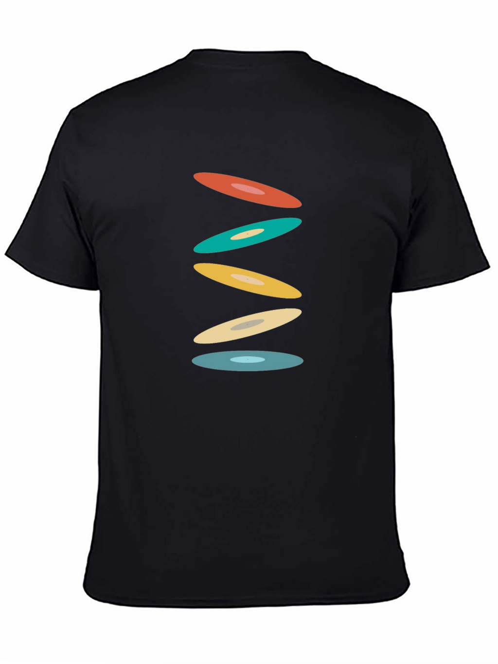 Retro Circles Black T-Shirt - Graphic Tee