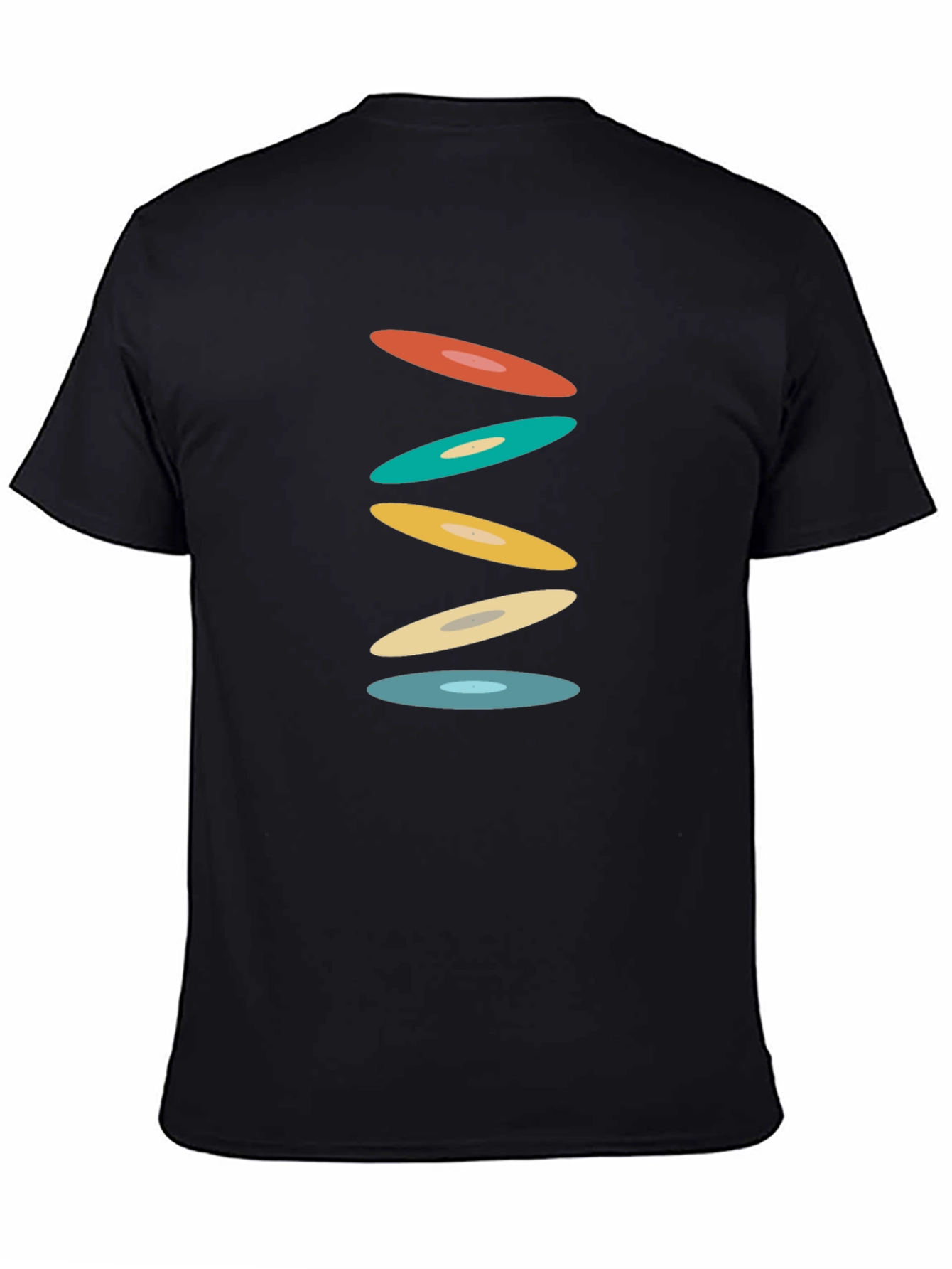 Retro Circles Black T-Shirt - Graphic Tee