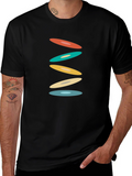 Retro Circles Black T-Shirt - Graphic Tee