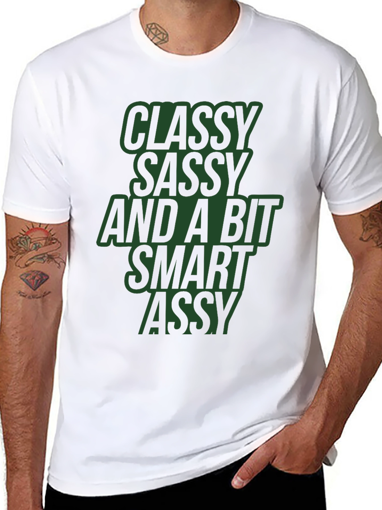 Classy Sassy Smart Assy Black Graphic Tee