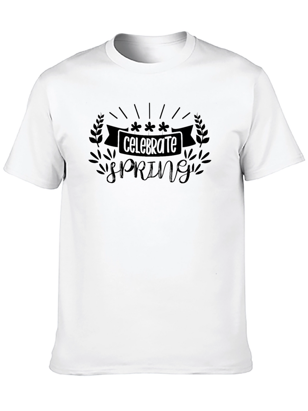 Celebrate Spring Black T-Shirt