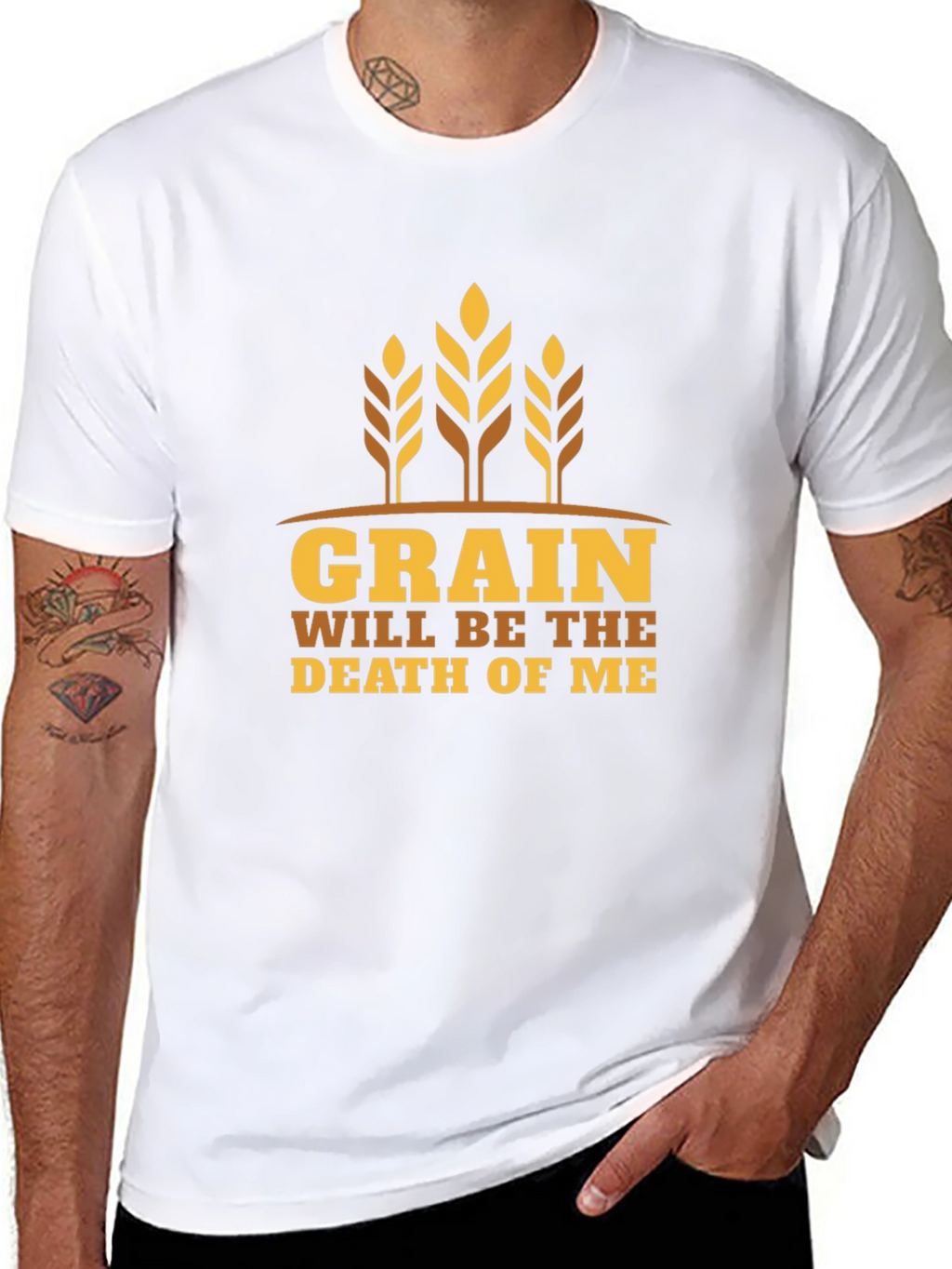 Grain Death Graphic Tee - Black Cotton T-Shirt