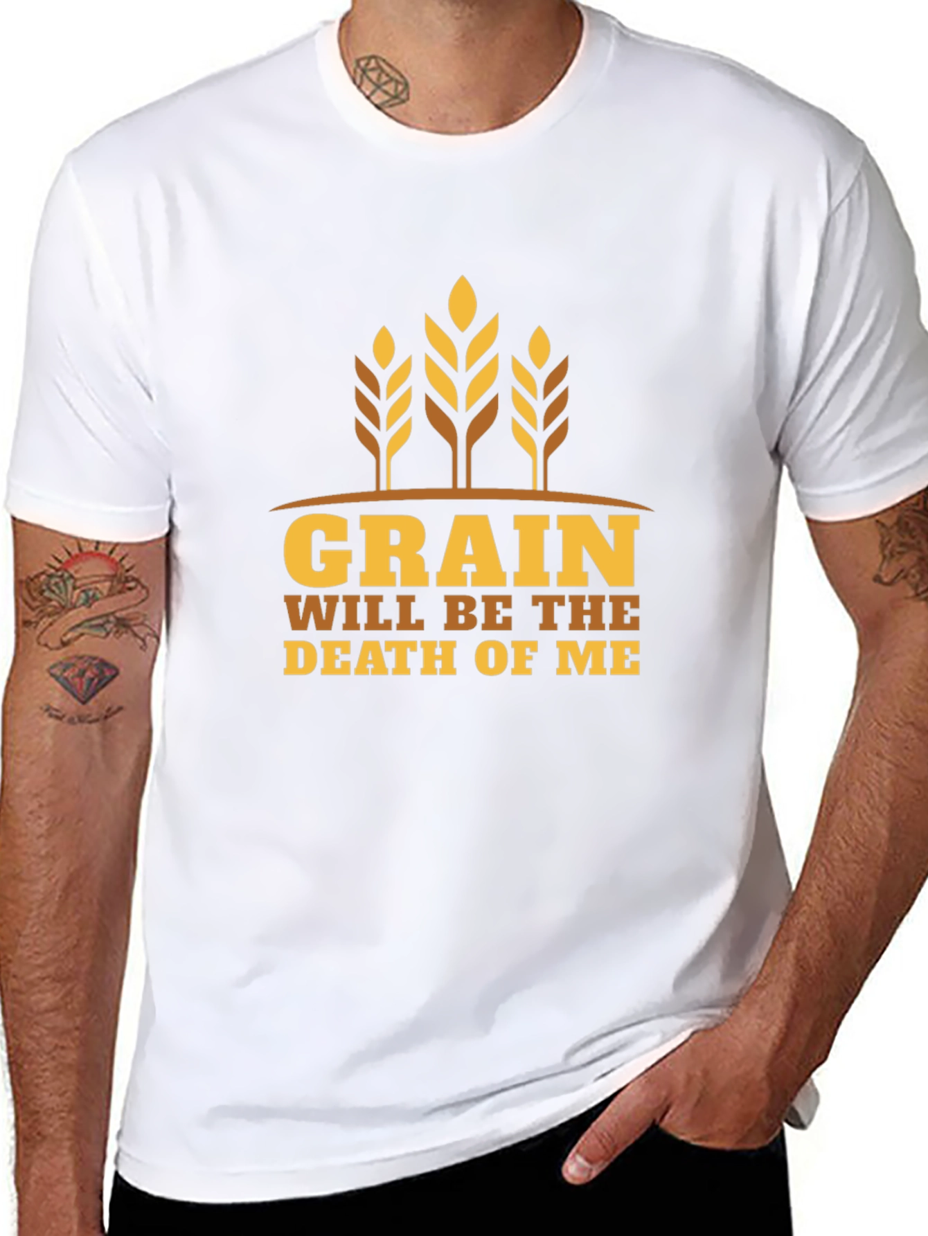 Grain Death Graphic Tee - Black Cotton T-Shirt