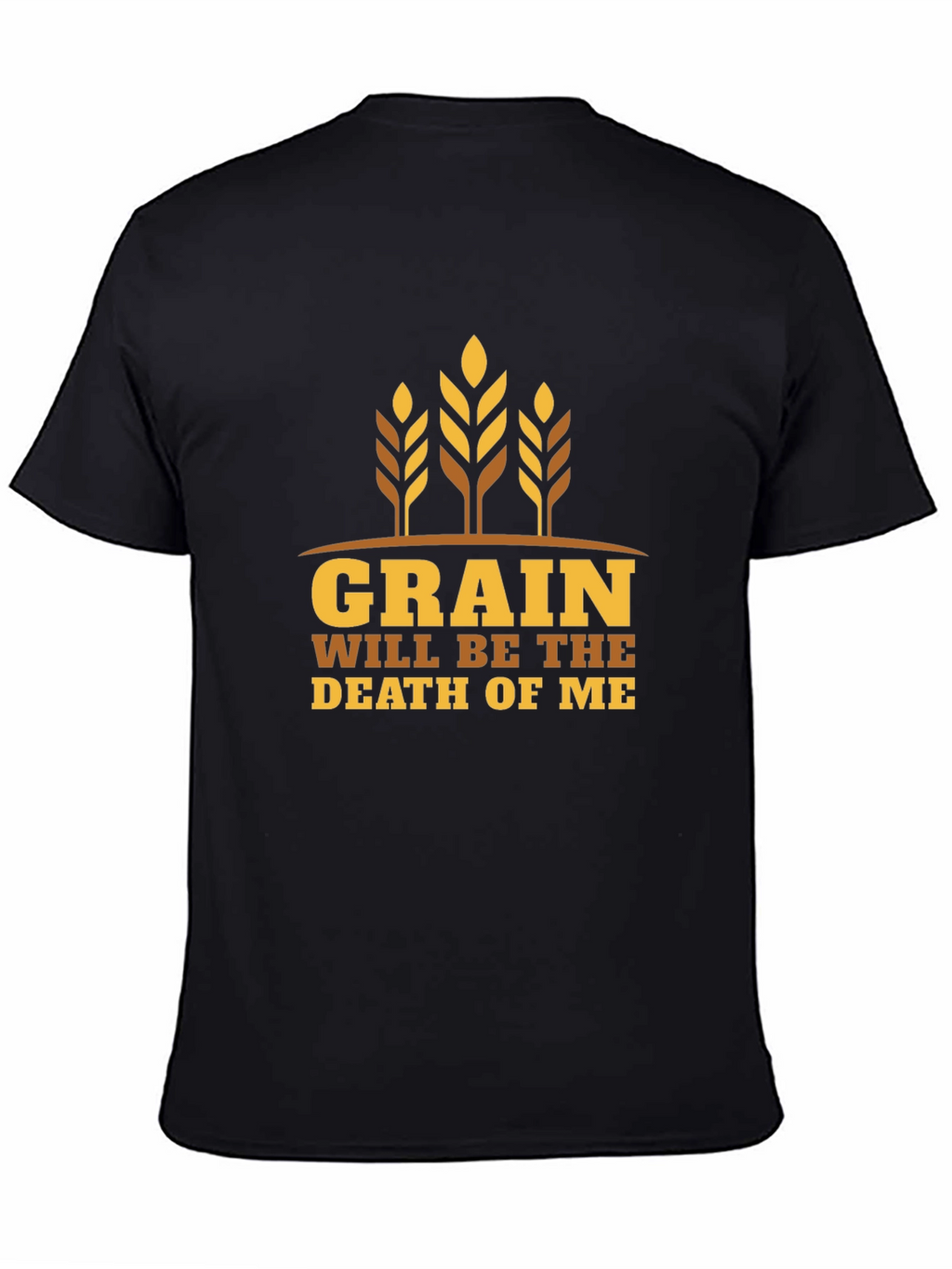 Grain Death Graphic Tee - Black Cotton T-Shirt