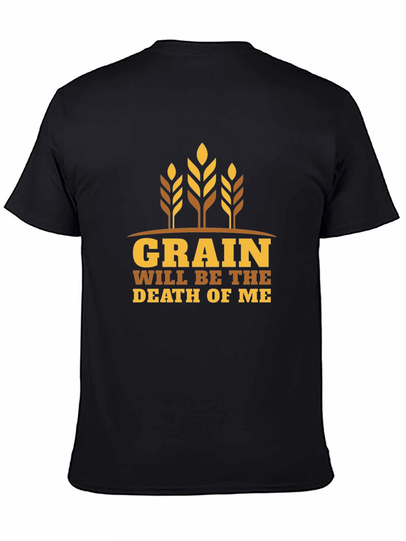 Grain Death Graphic Tee - Black Cotton T-Shirt