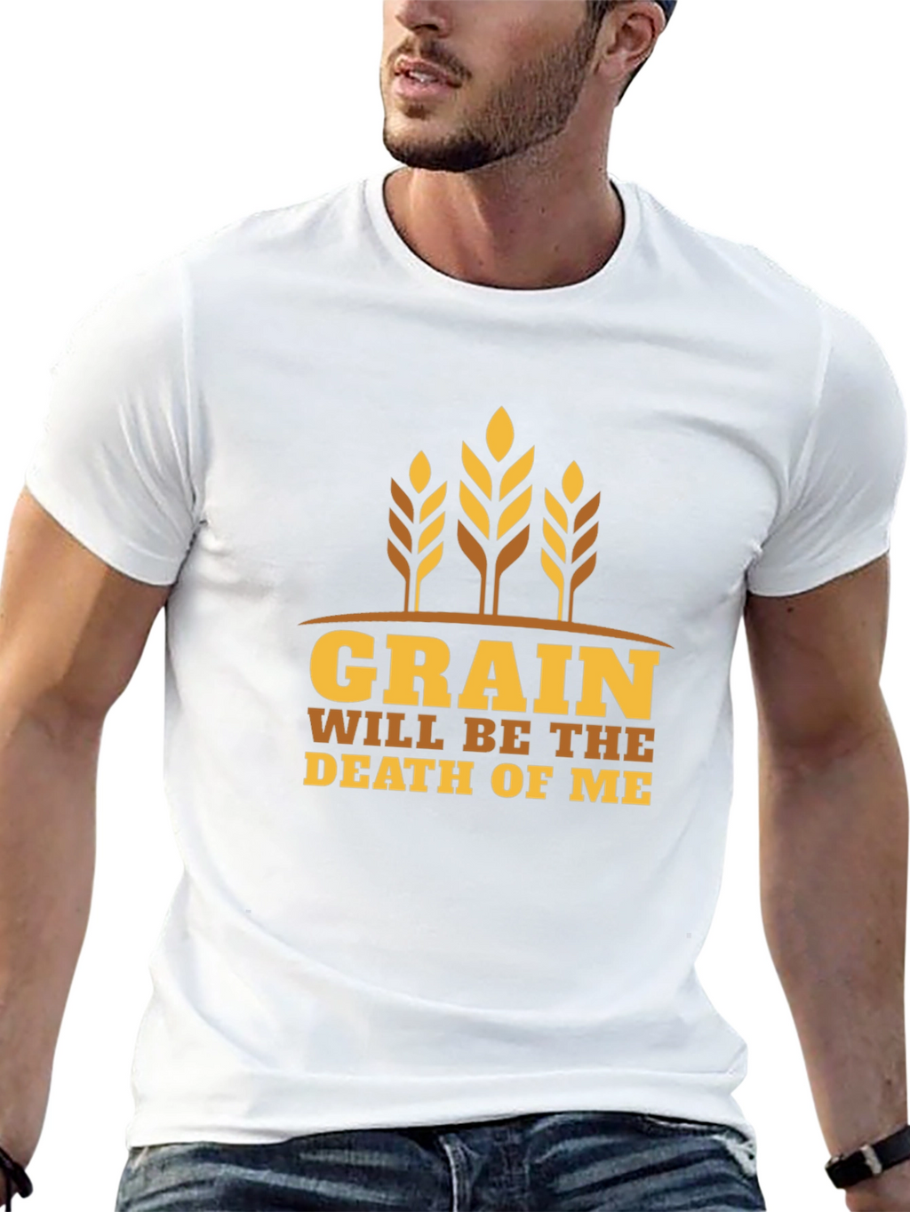 Grain Death Graphic Tee - Black Cotton T-Shirt