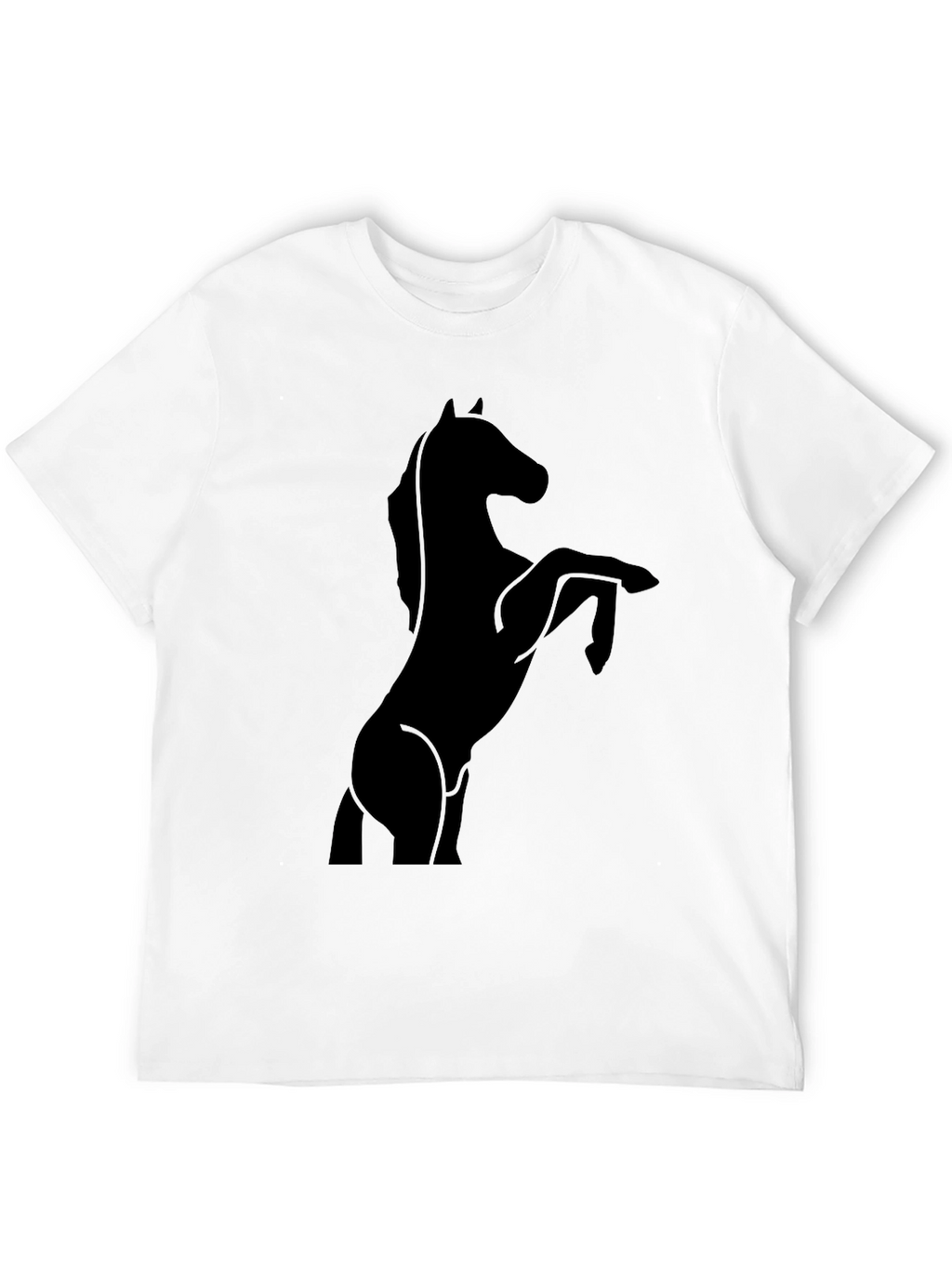 Black Horse Silhouette Graphic T-Shirt