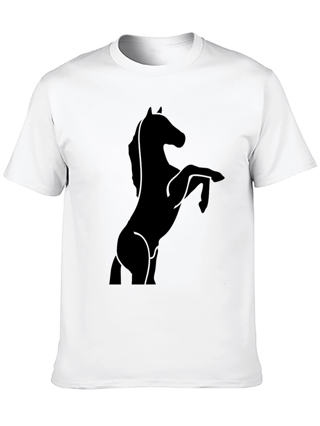 Black Horse Silhouette Graphic T-Shirt